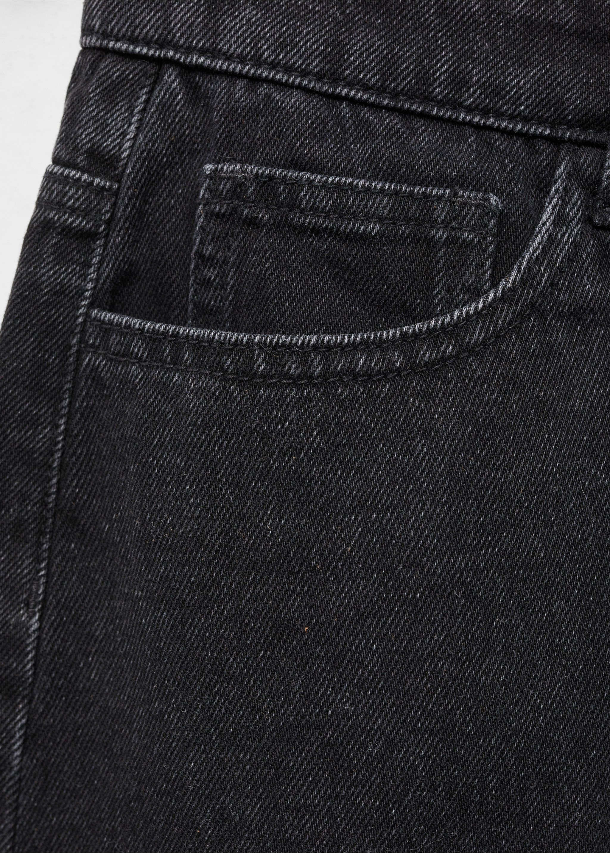미디엄 워시 데님 쇼츠 - 상품 내역: 8, Black denim. Ref: 67056025-00.