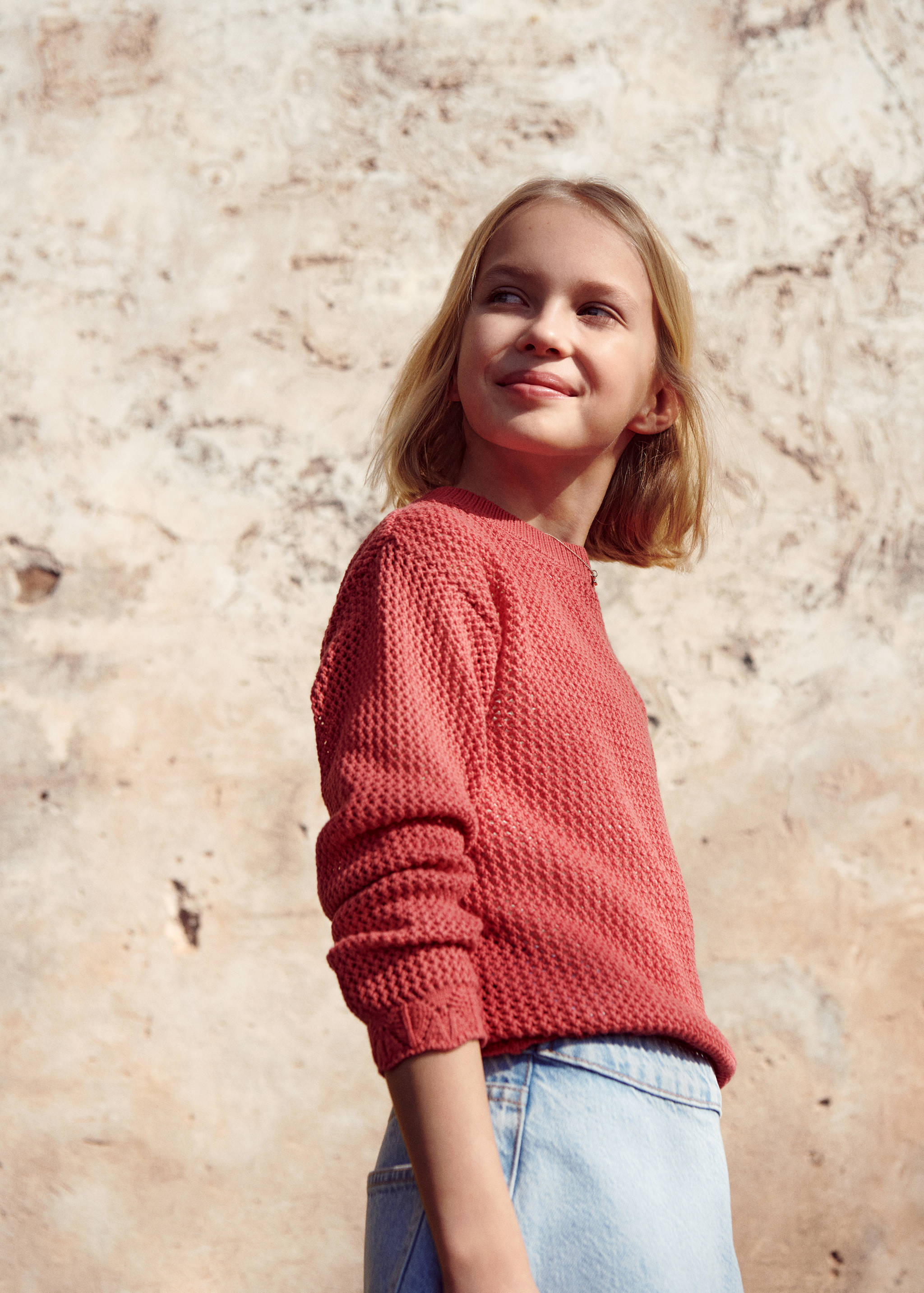 Knit sweater with lace pattern - Details of the article 5