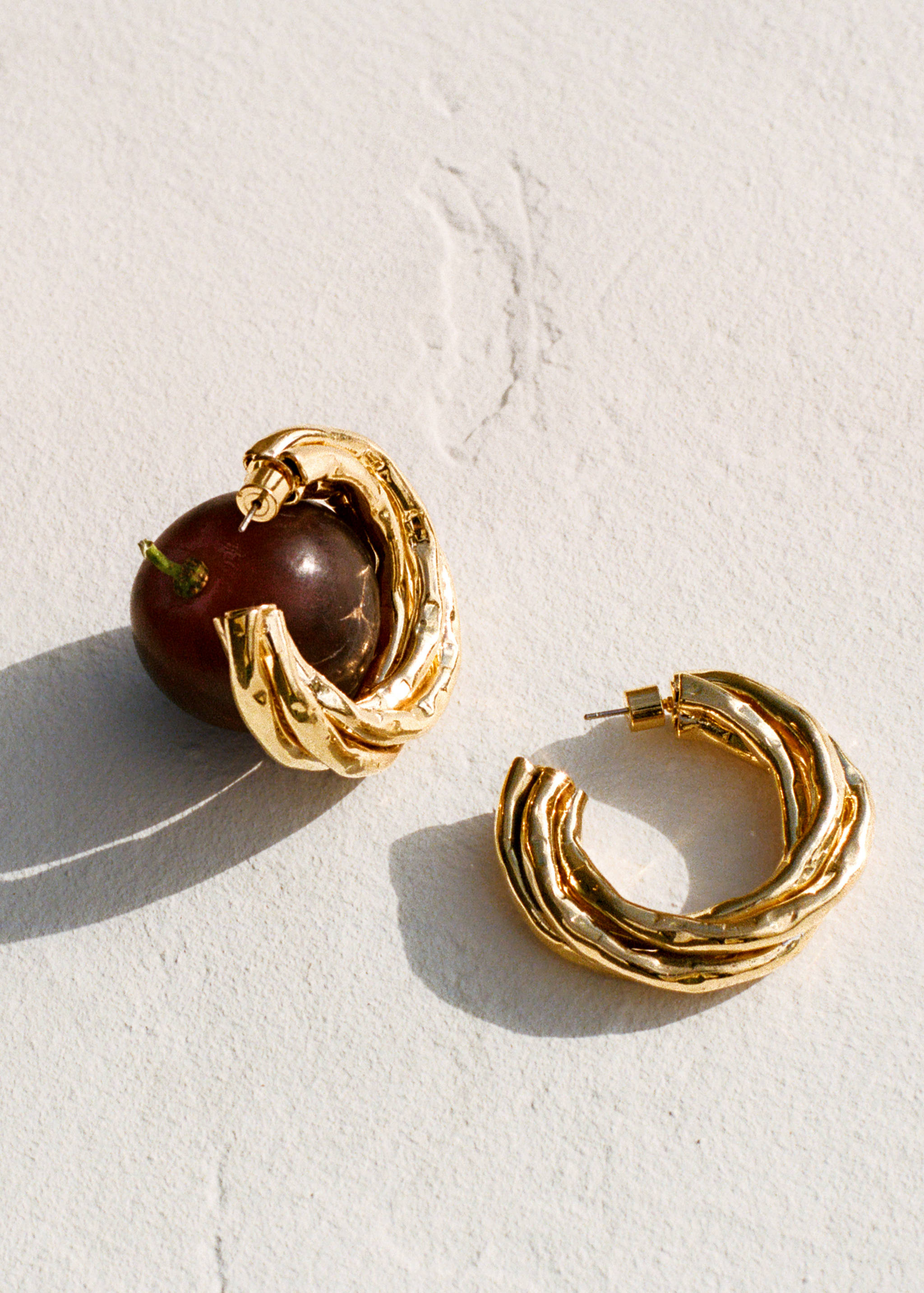 Pendientes aros entrelazados - Plano general