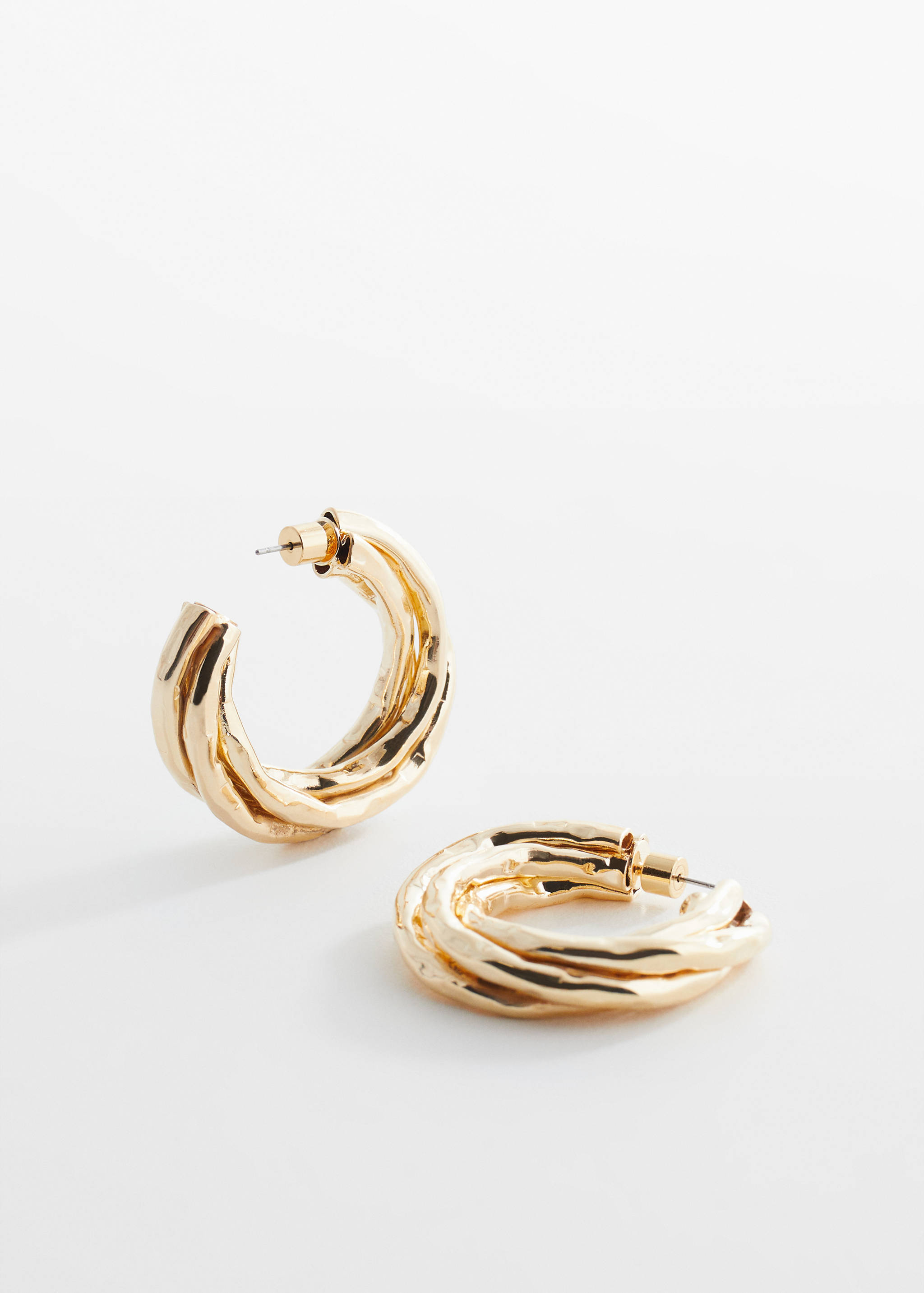 Pendientes aros entrelazados - Plano medio