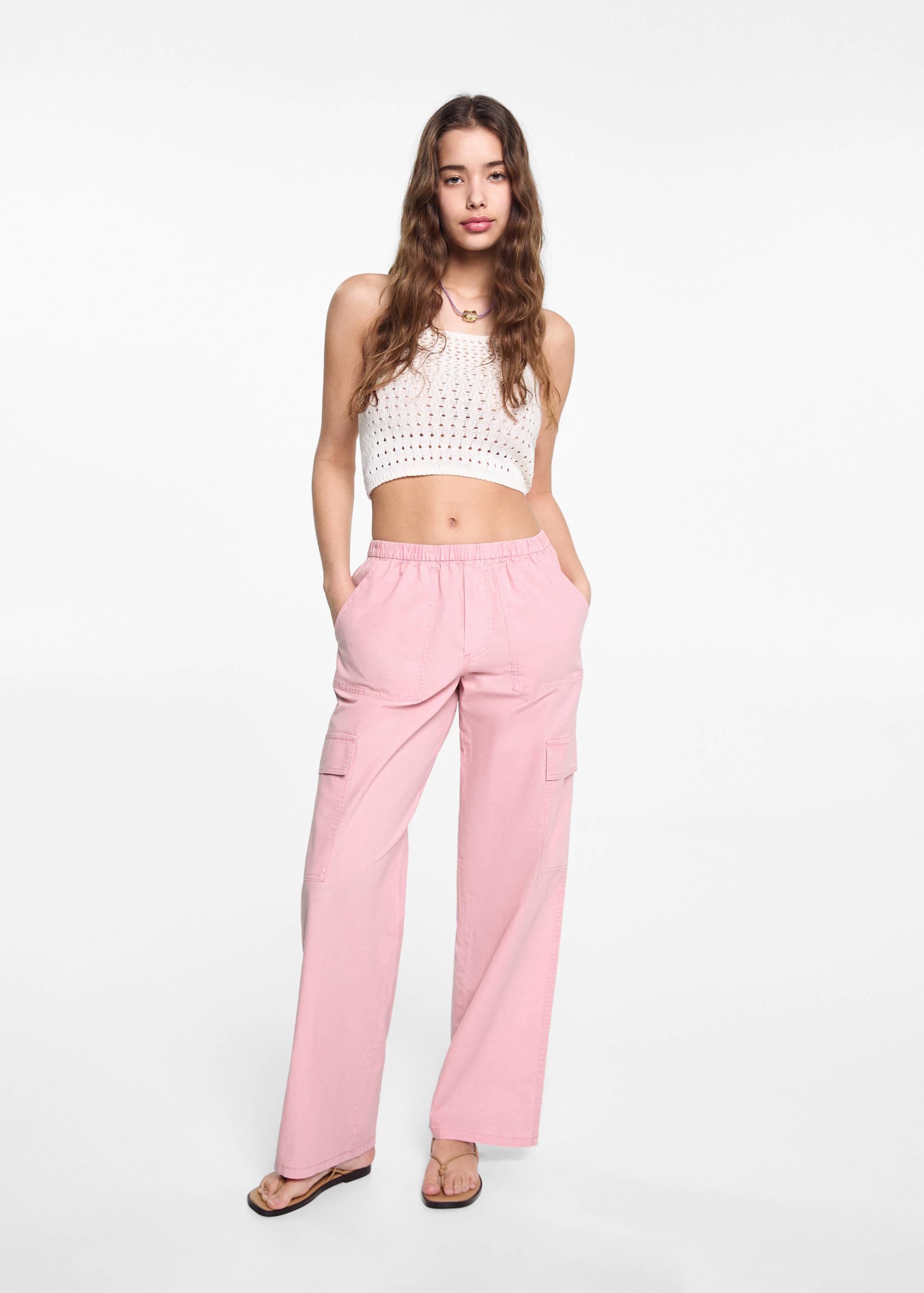 Pantalons cargo fluids - Pla general