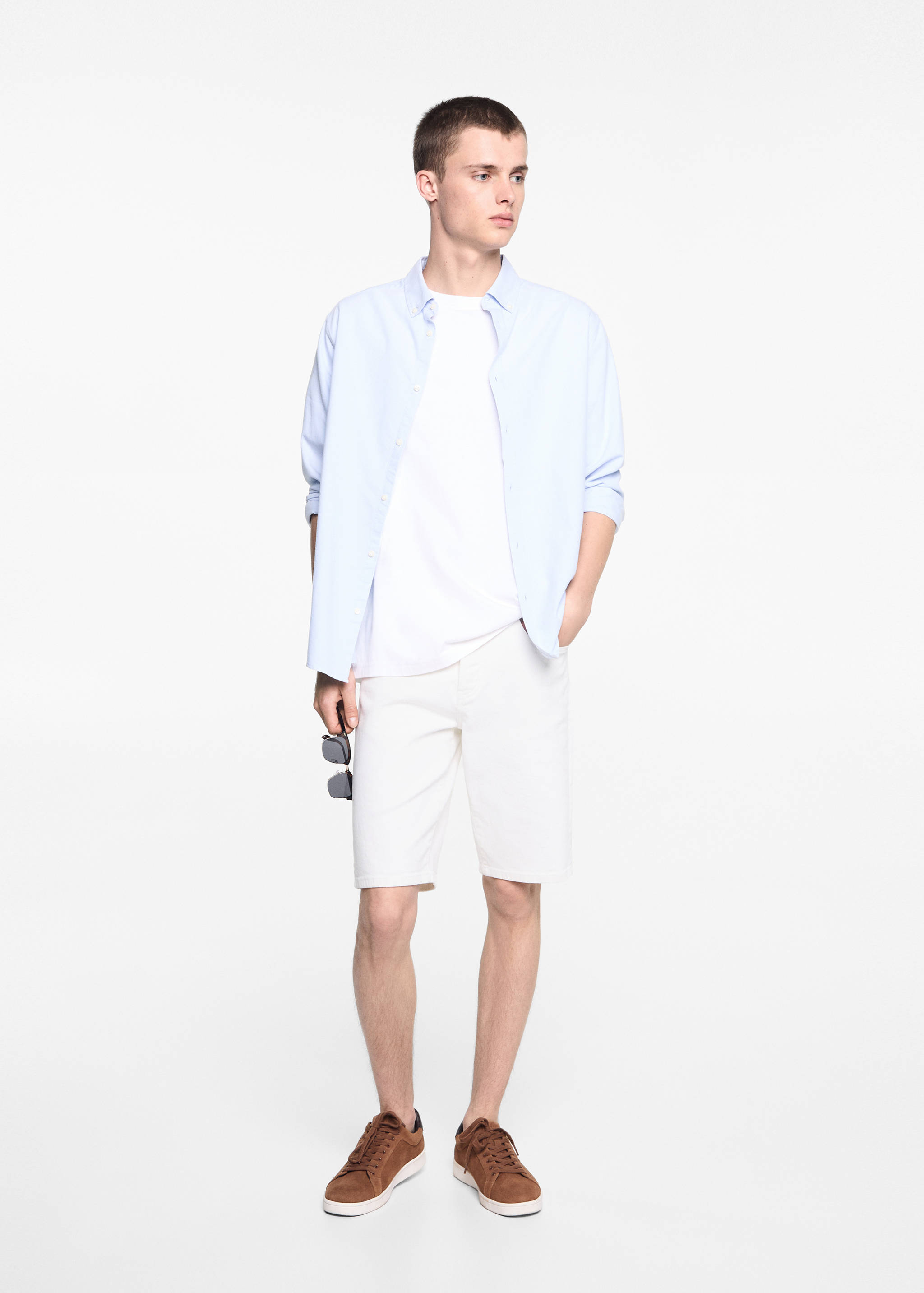 Bermudas denim algodón - Plano general