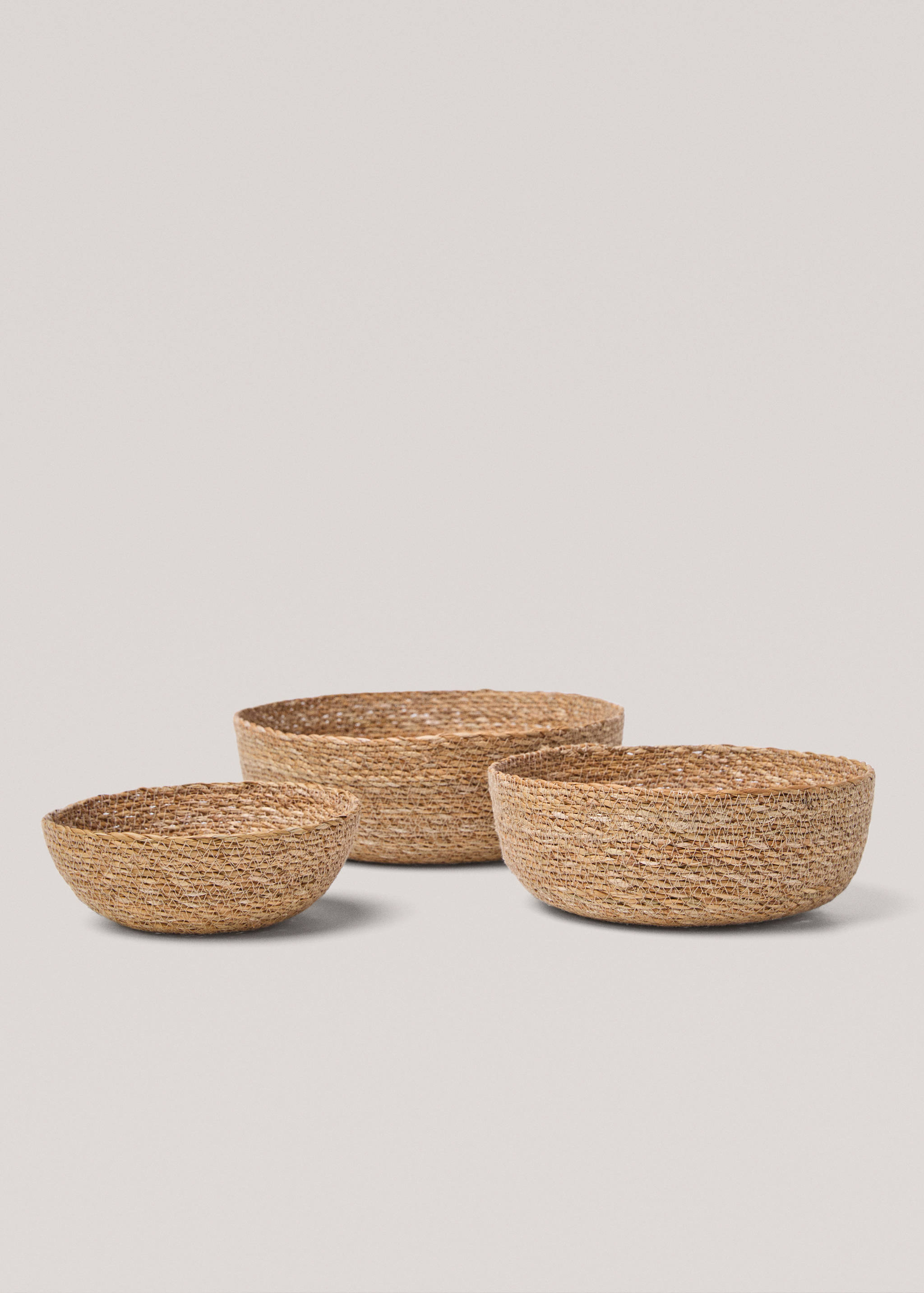 Round natural fibre basket 30x10cm - Details of the article 3