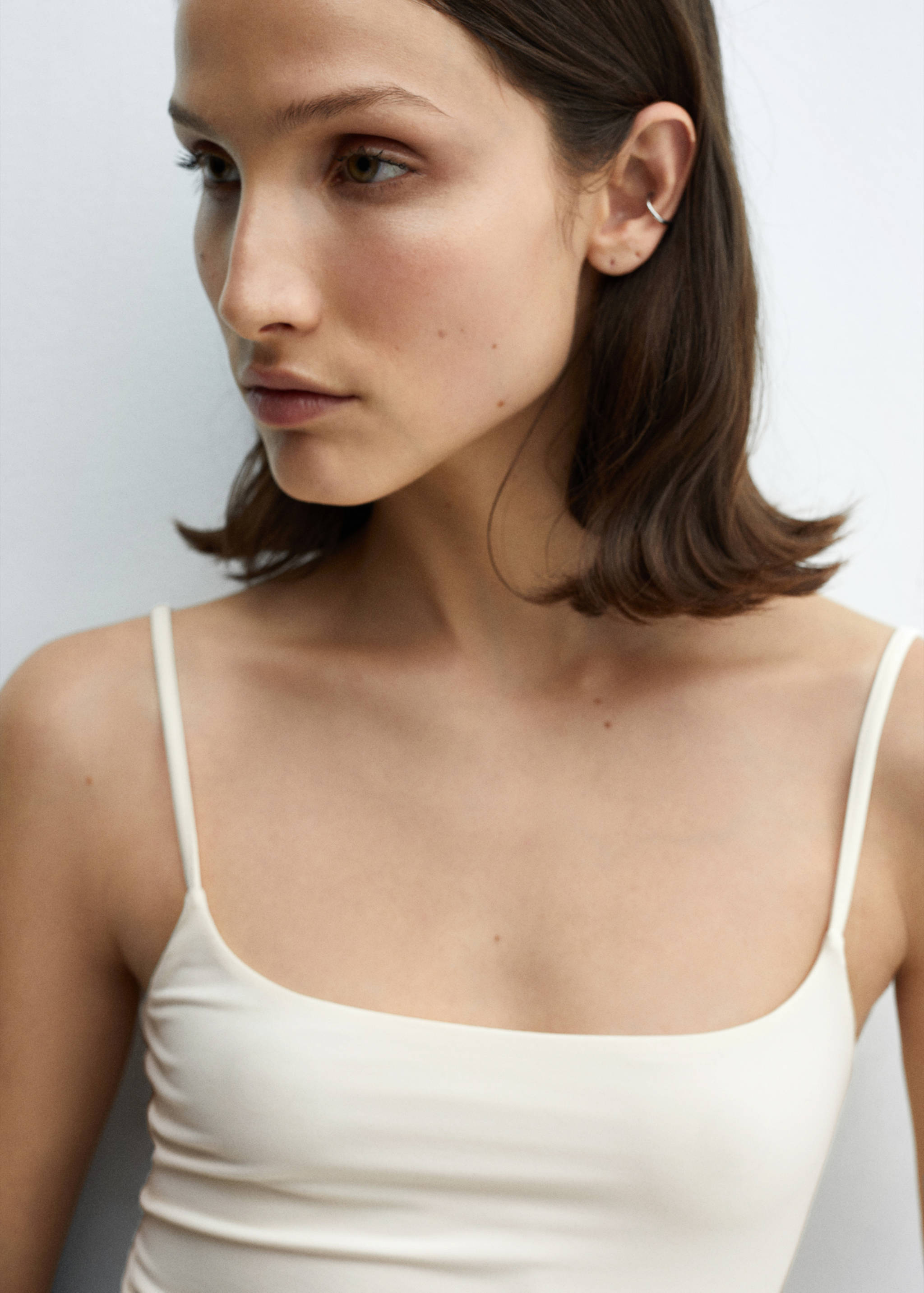 Cotton shirt with stud detail - Details of the article 1