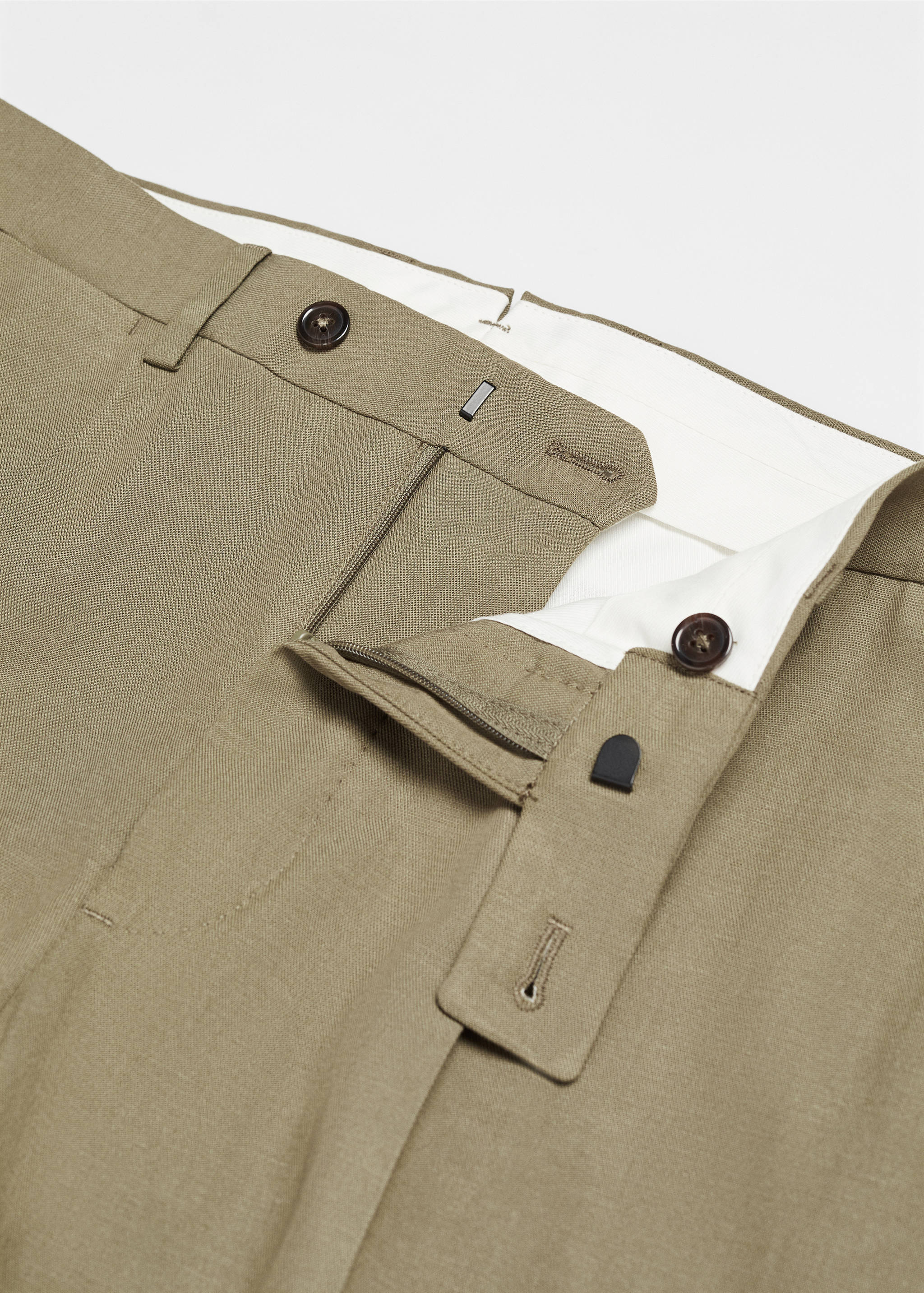Slimfit Tencel™ suit trousers with pleats - Details of the article 8