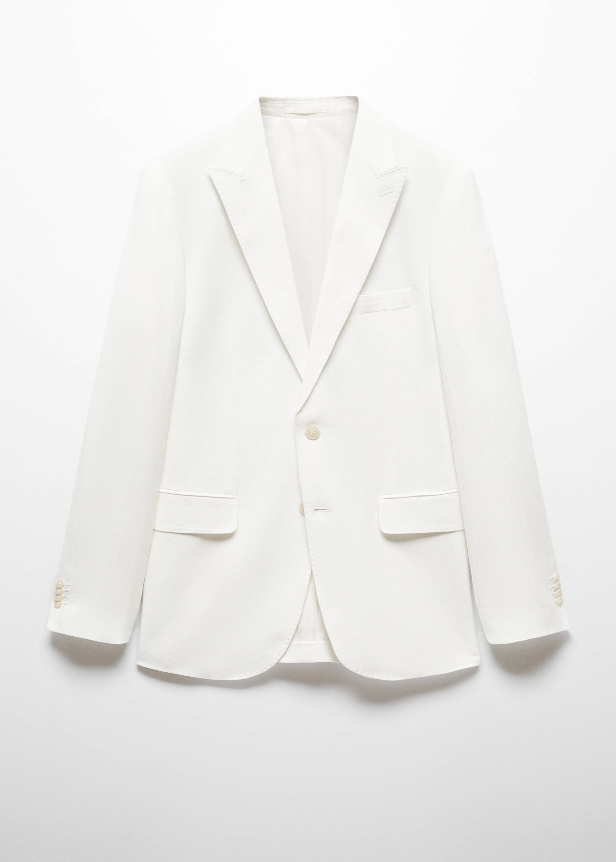 Slim-fit linen and cotton suit jacket - Article without model