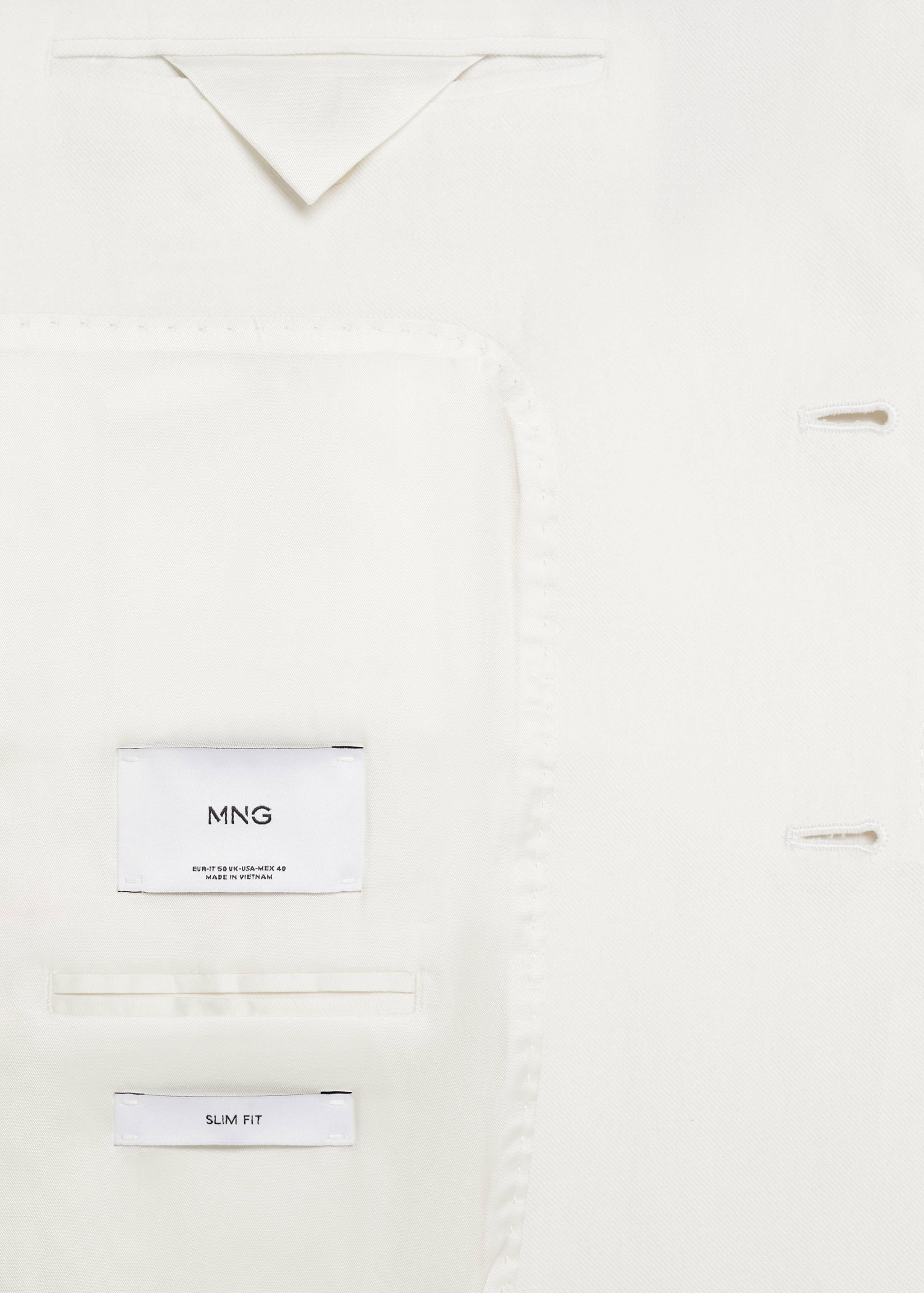 Slim-fit linen and cotton suit jacket - Details of the article 8