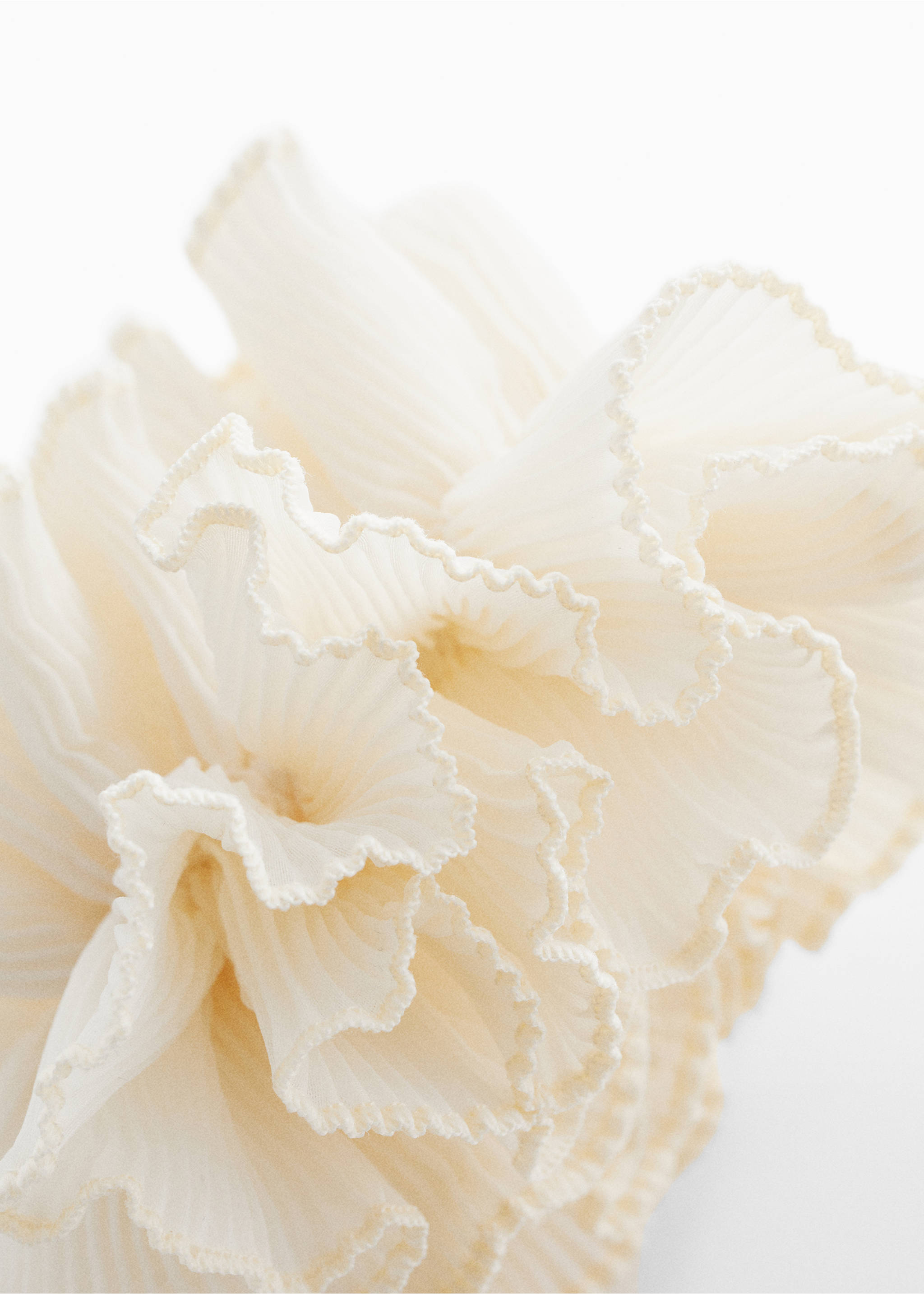 Maxi-flower scrunchie - Medium plane, Ecru. Ref: 67056316-00.