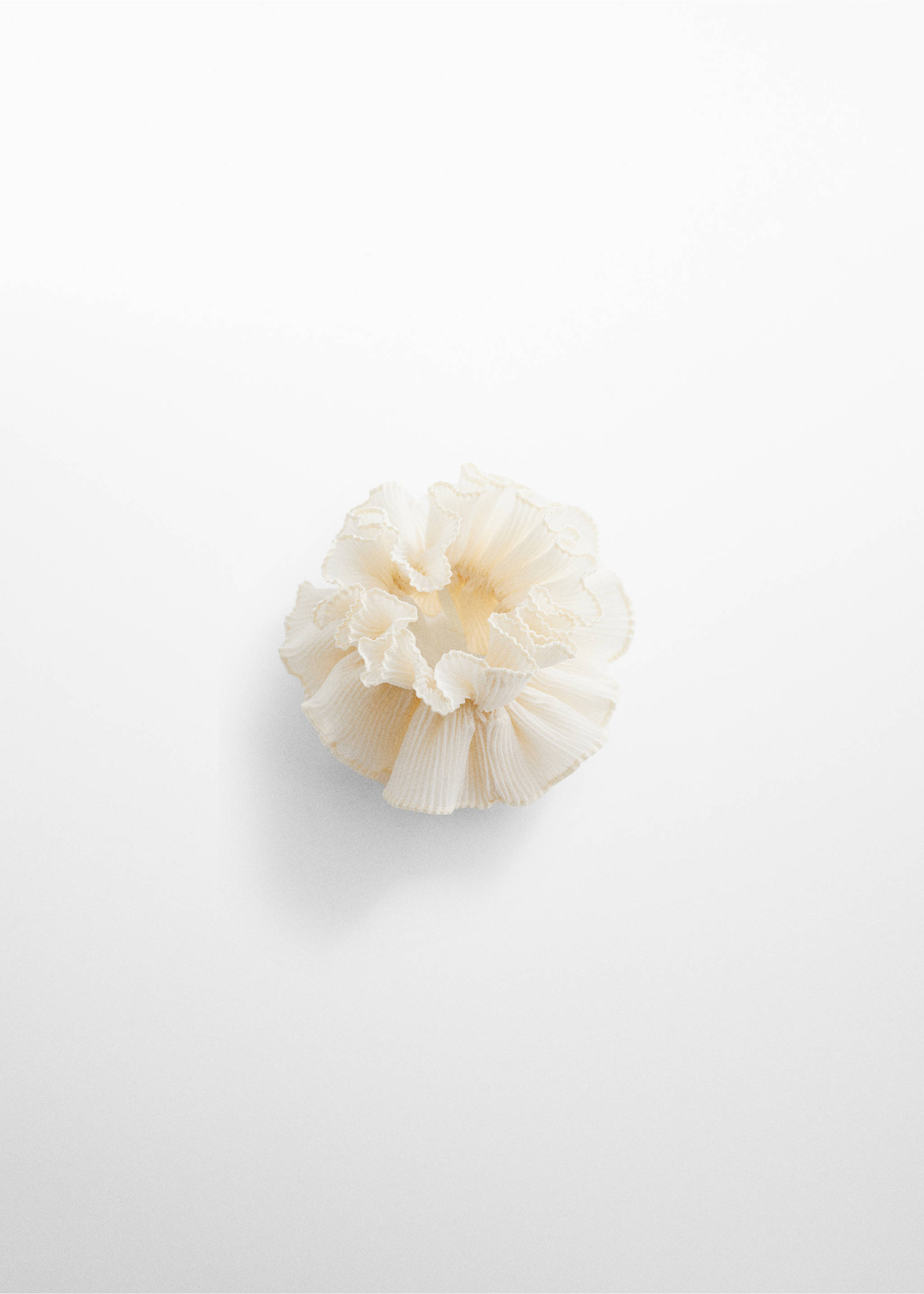 Maxi-flower scrunchie - Article without model, Ecru. Ref: 67056316-00.