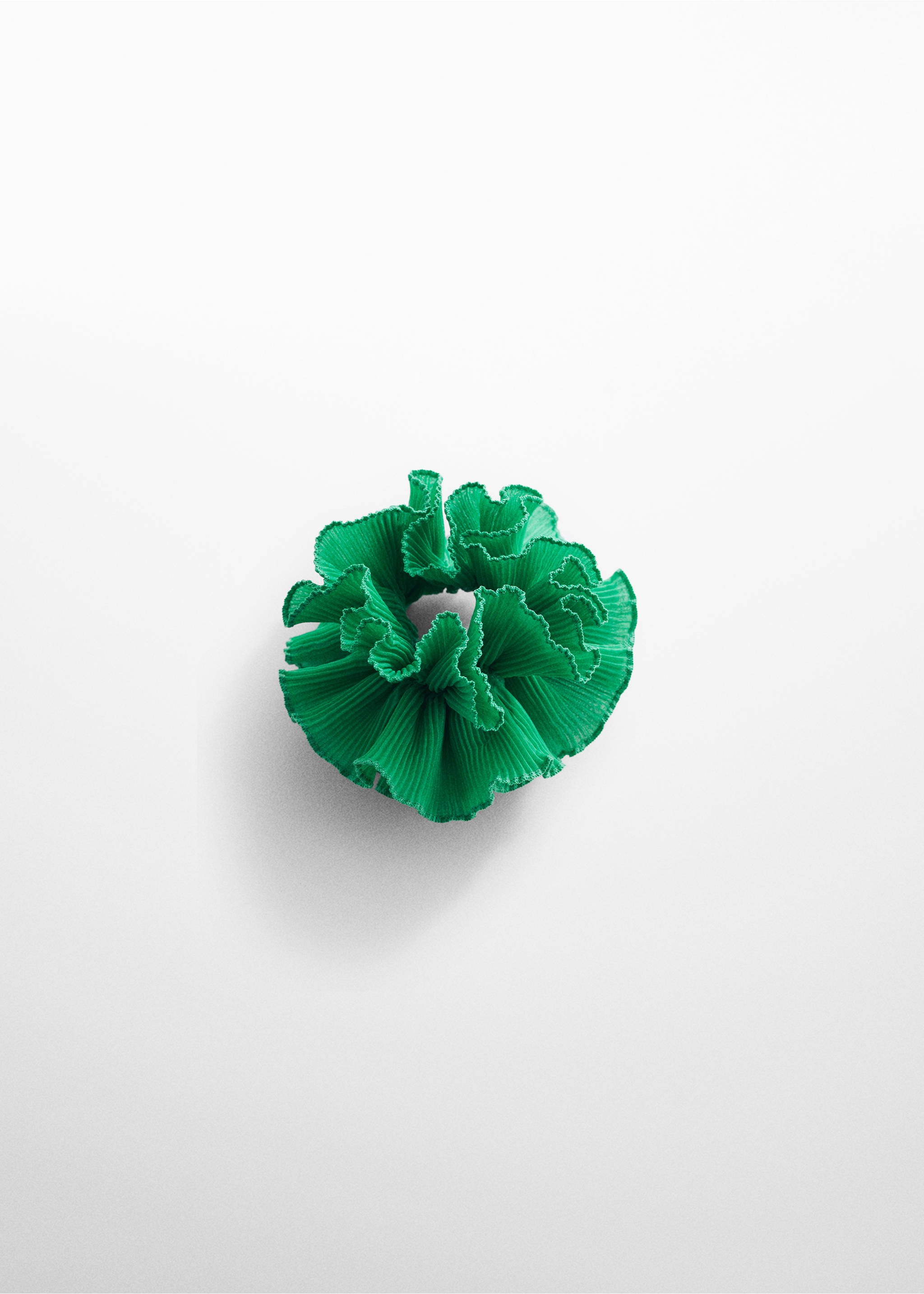 Maxi-flower scrunchie - Article without model, Green. Ref: 67056316-00.