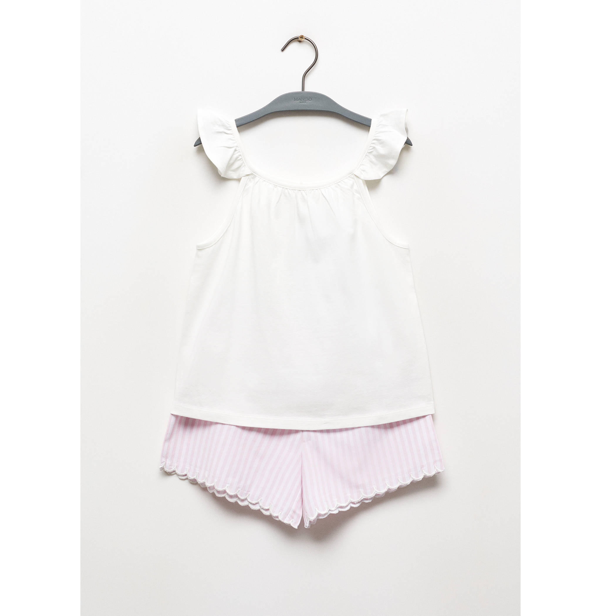 Pyjama court coton rayures - Article sans modèle
