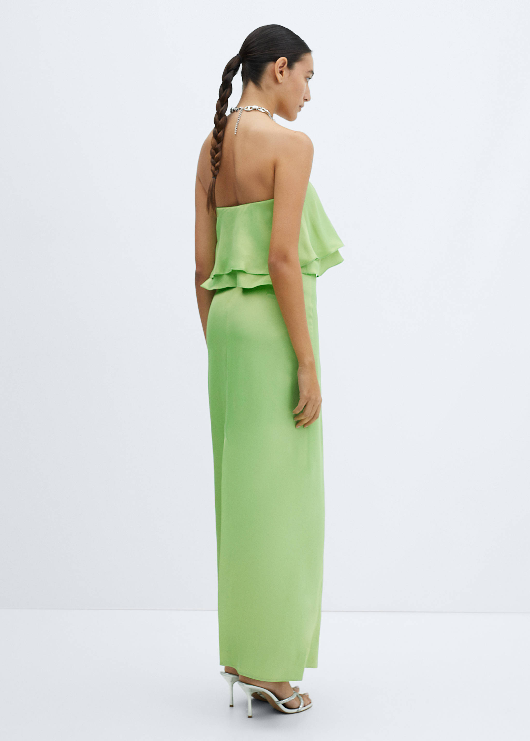 Strapless dress with ruffles - Reverse of the article