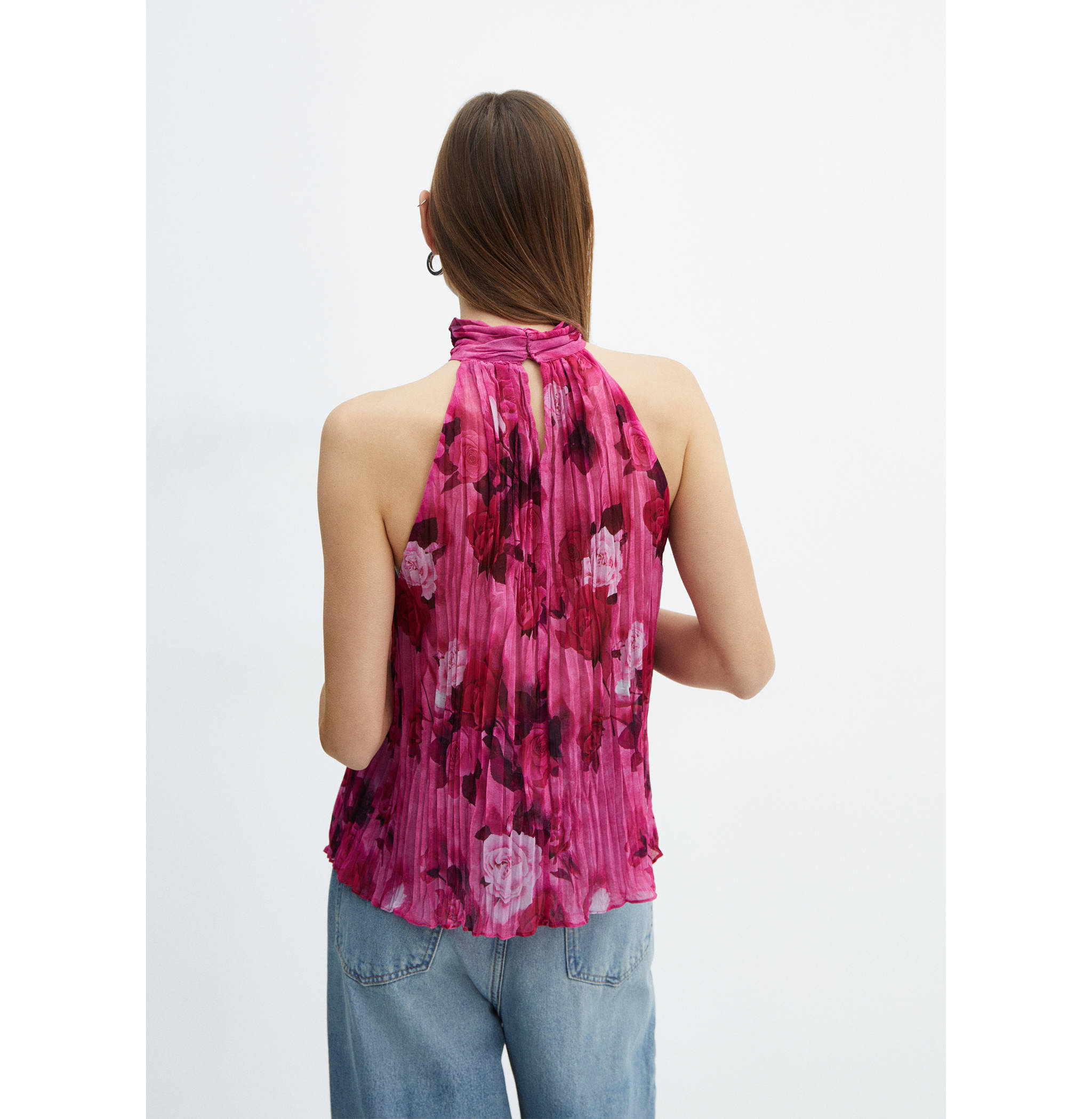 Printed halter neck blouse - Reverse of the article