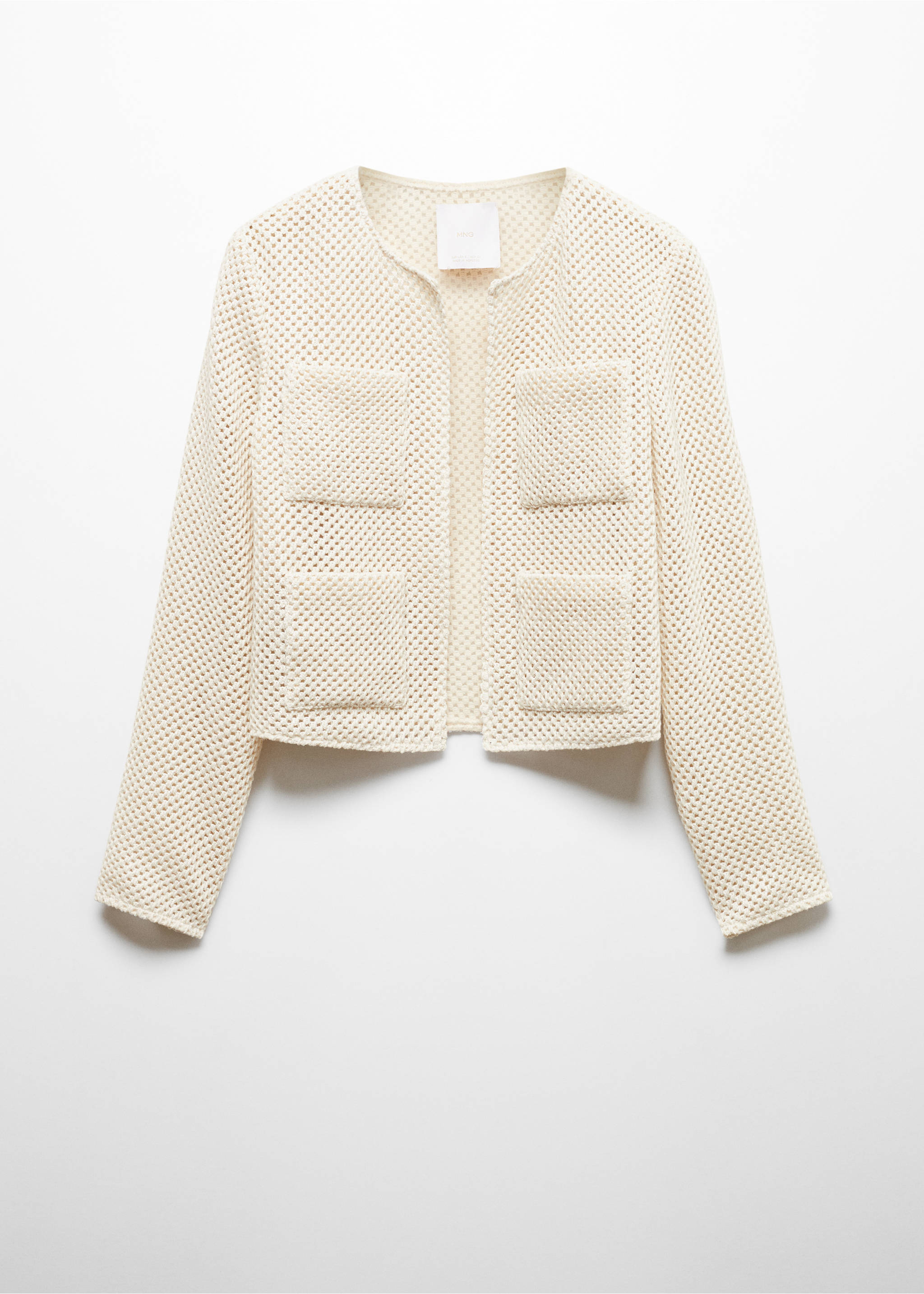 Cardigan mailles défaites - Article sans modèle, Écru. Ref: 67056349-00.