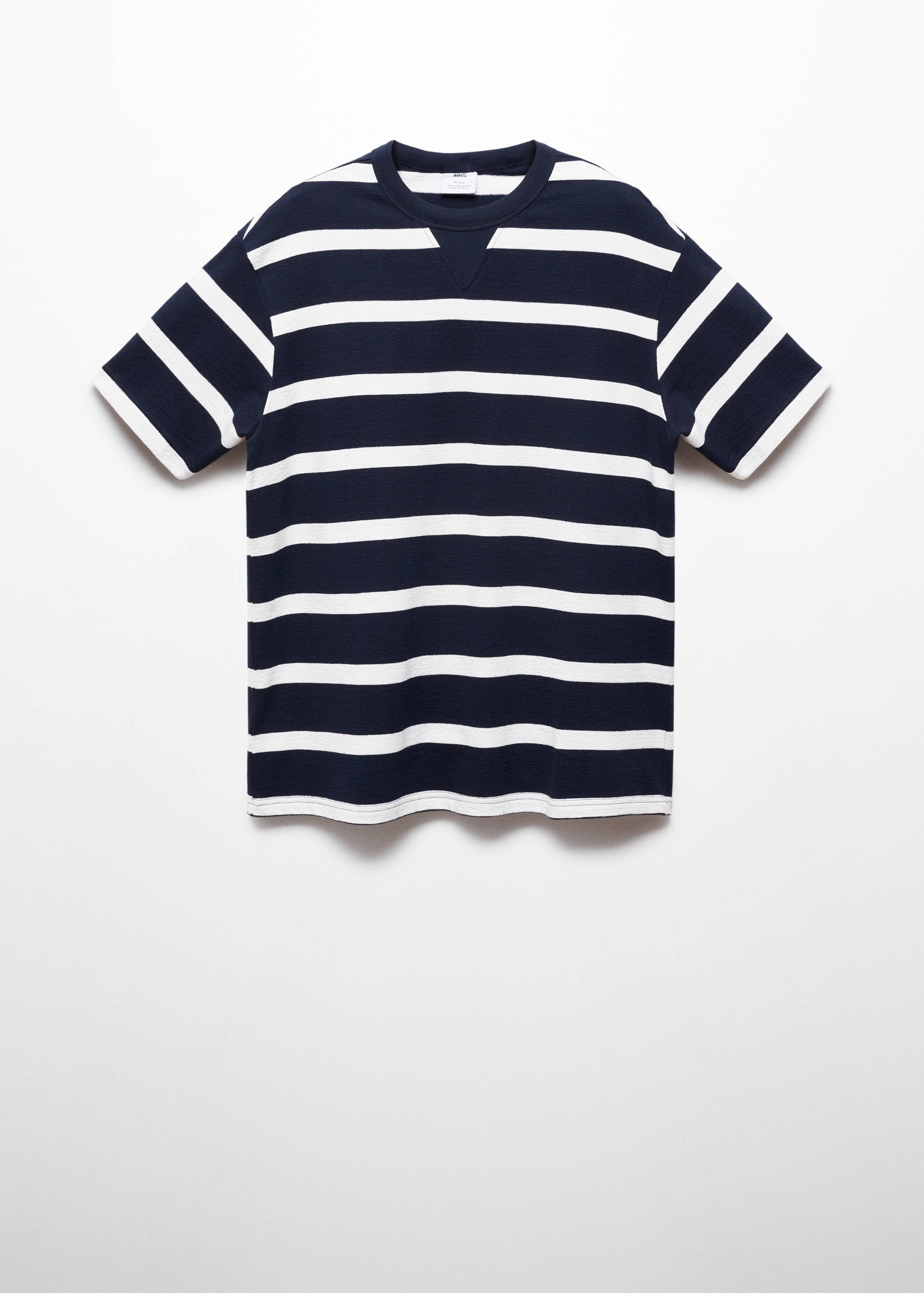 T-shirt 100 % coton imprimé rayures - Article sans modèle