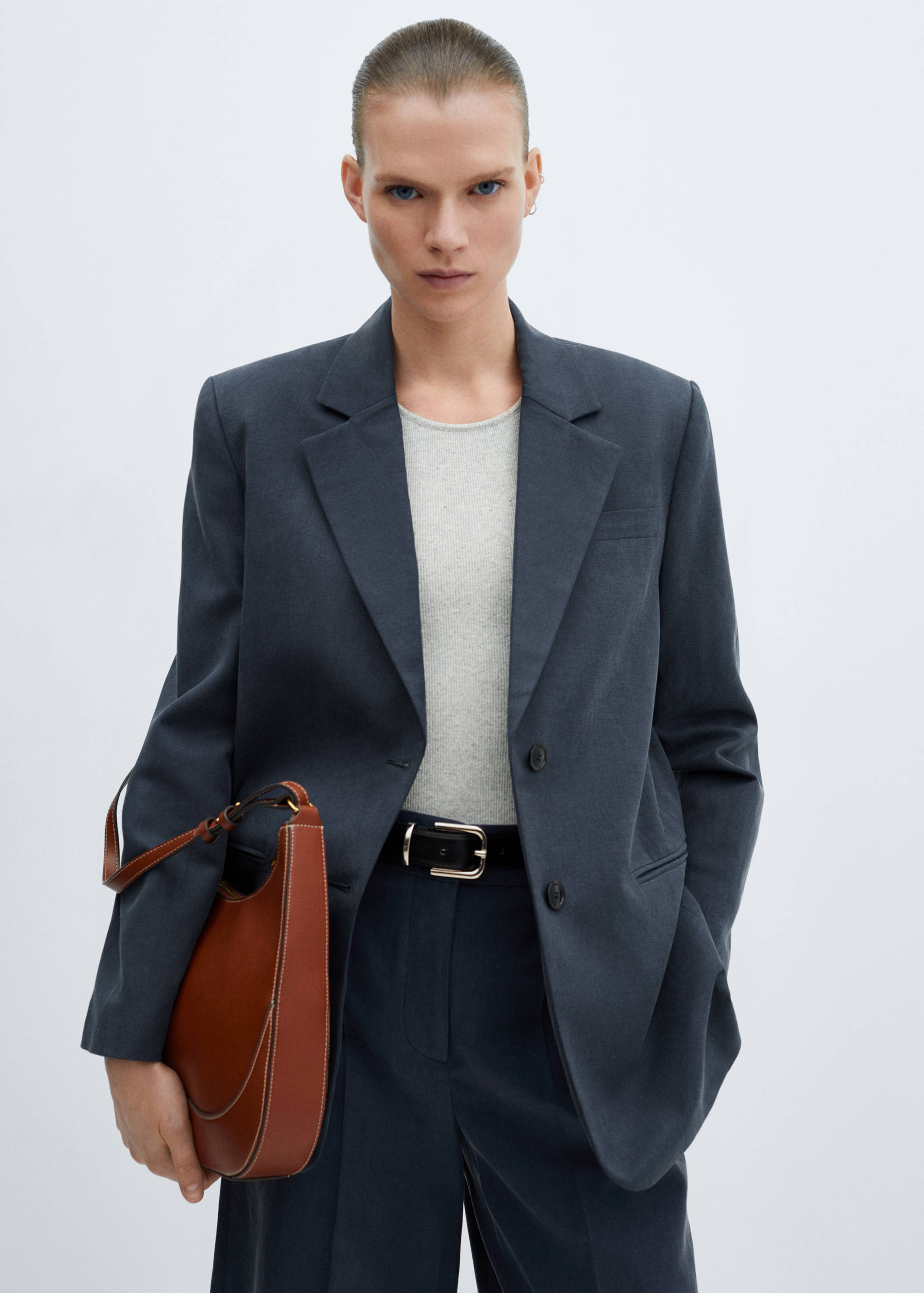 Americana lyocell estructurada - Plano medio