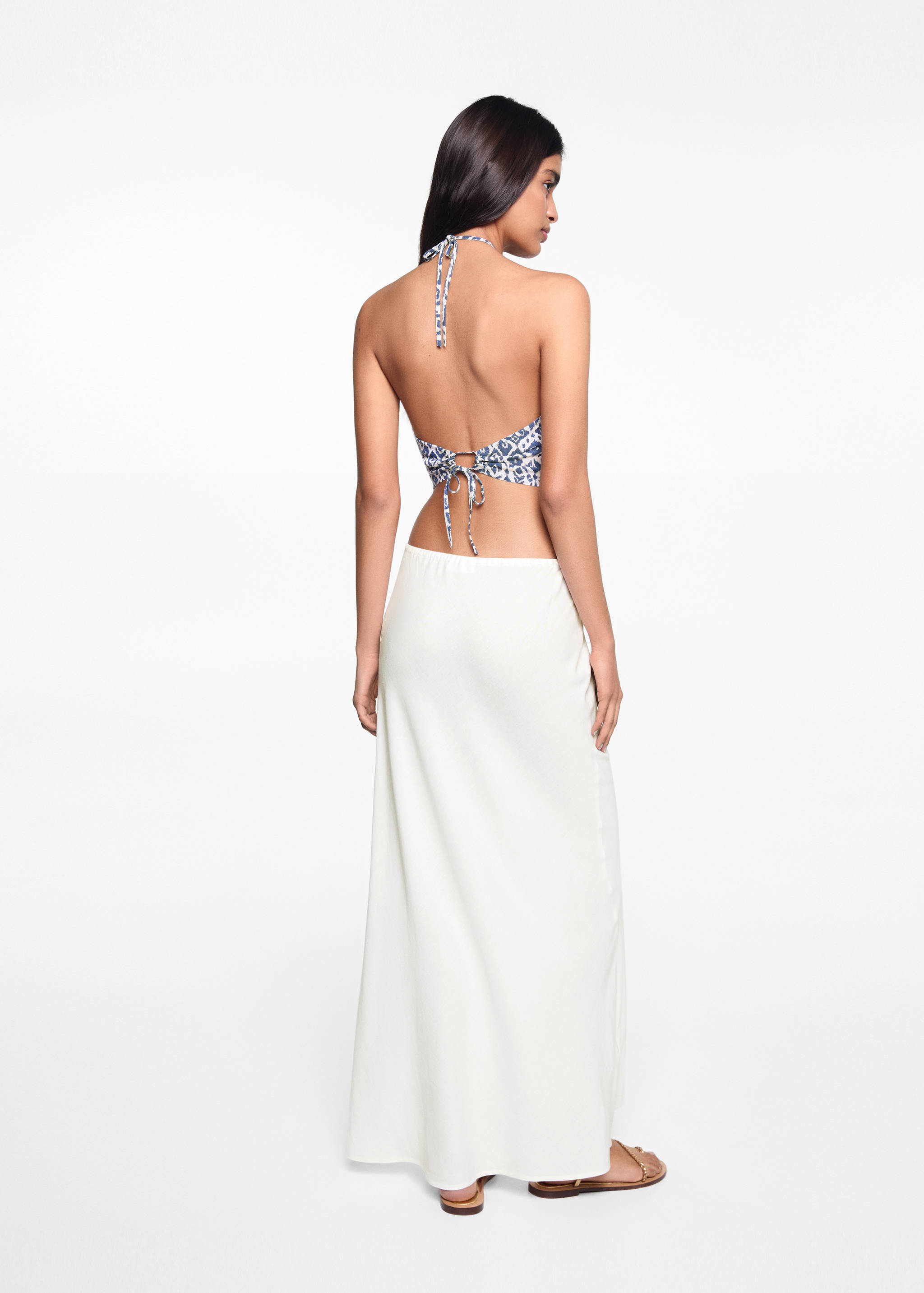 Leinenrock mit Schleife - Rückseite des Artikels