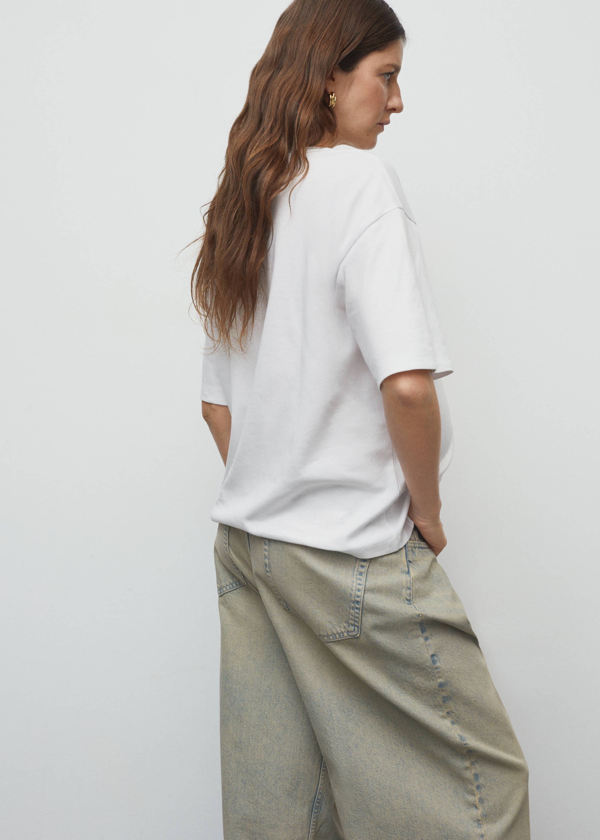 100% cotton oversized t-shirt - Reverse of the article