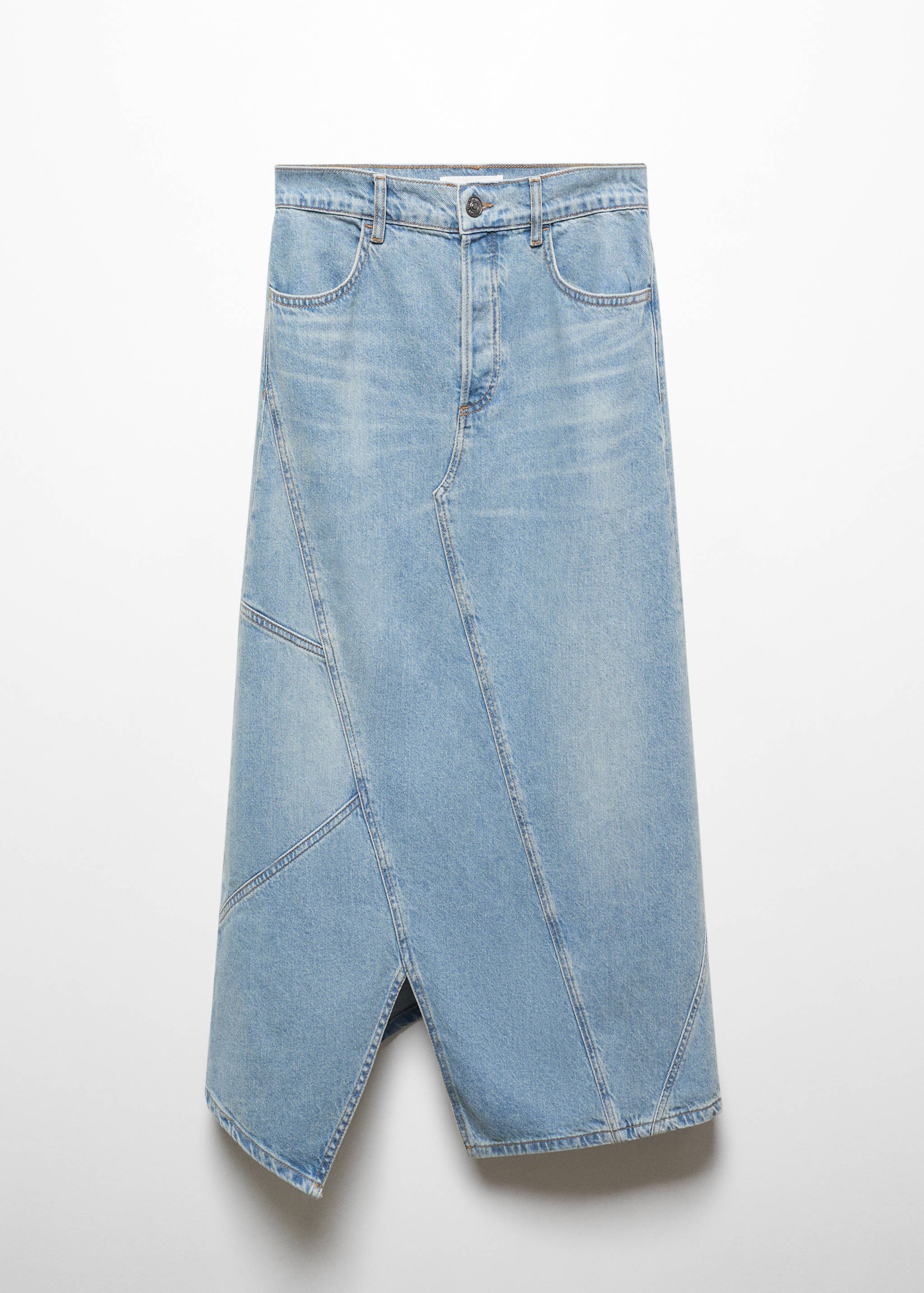 后背开叉中长裙 - null