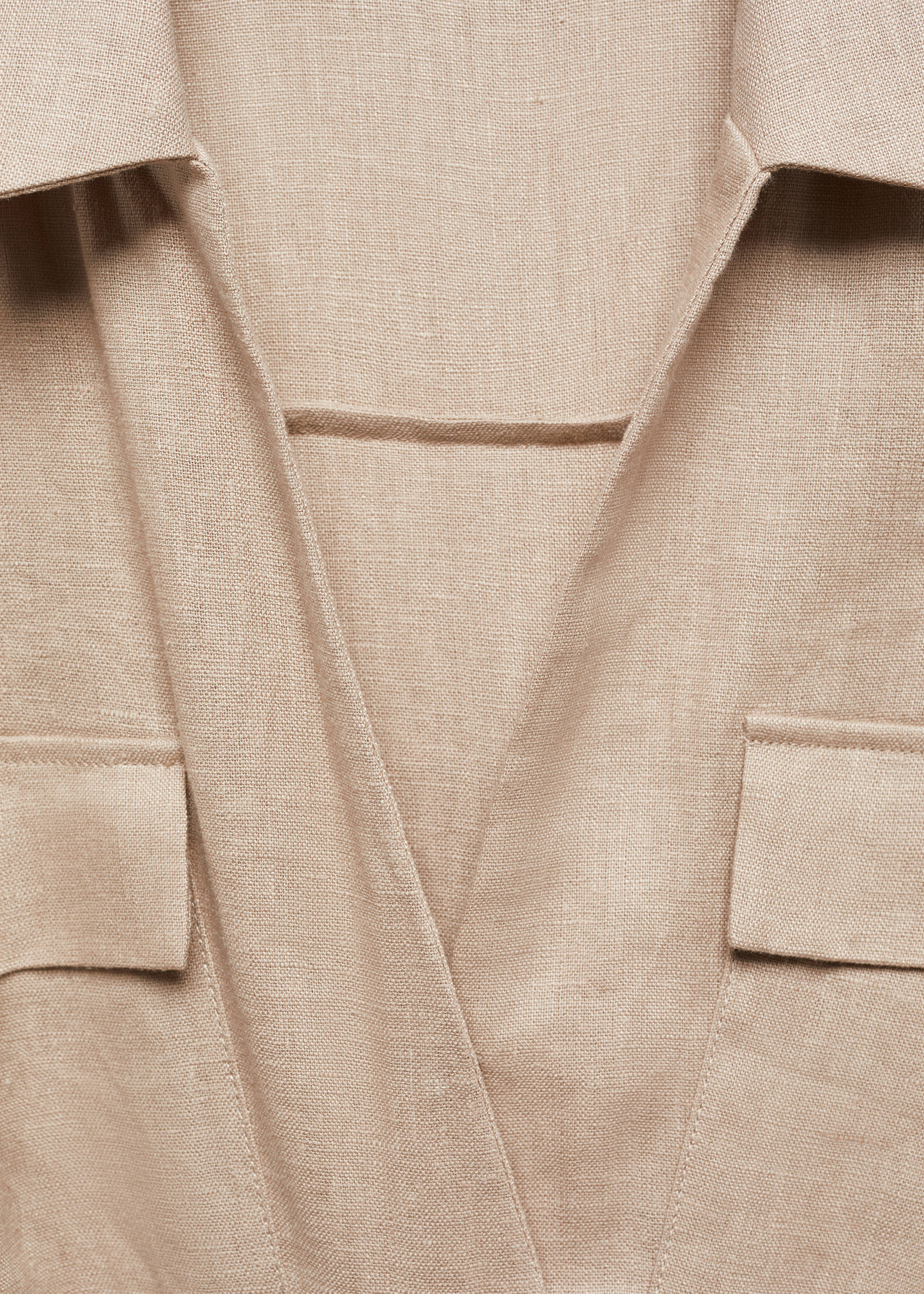 Cargo-style linen jumpsuit - Details of the article 8