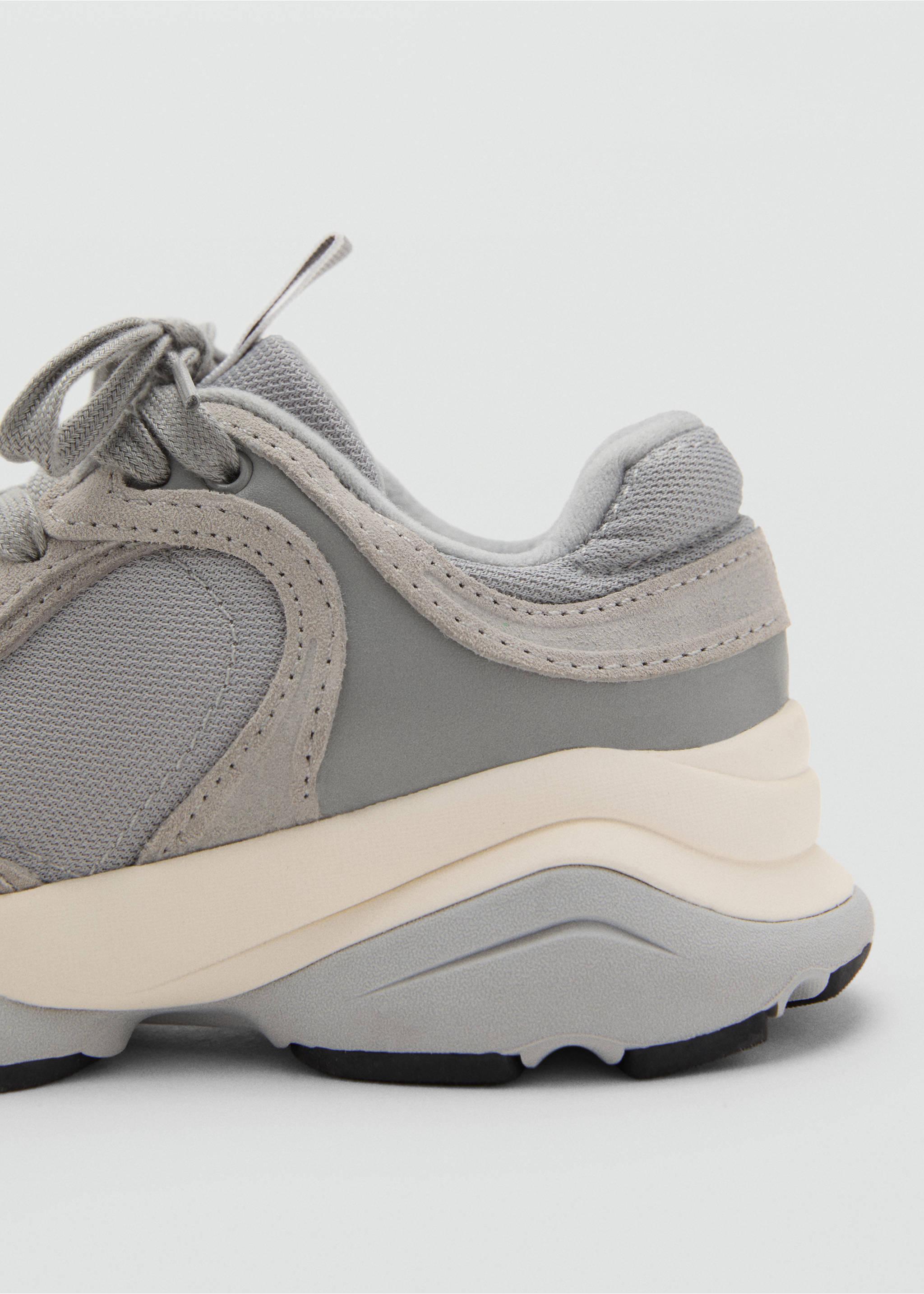 Leather panel sneakers - Details of the article 2, Beige. Ref: 67057114-00.