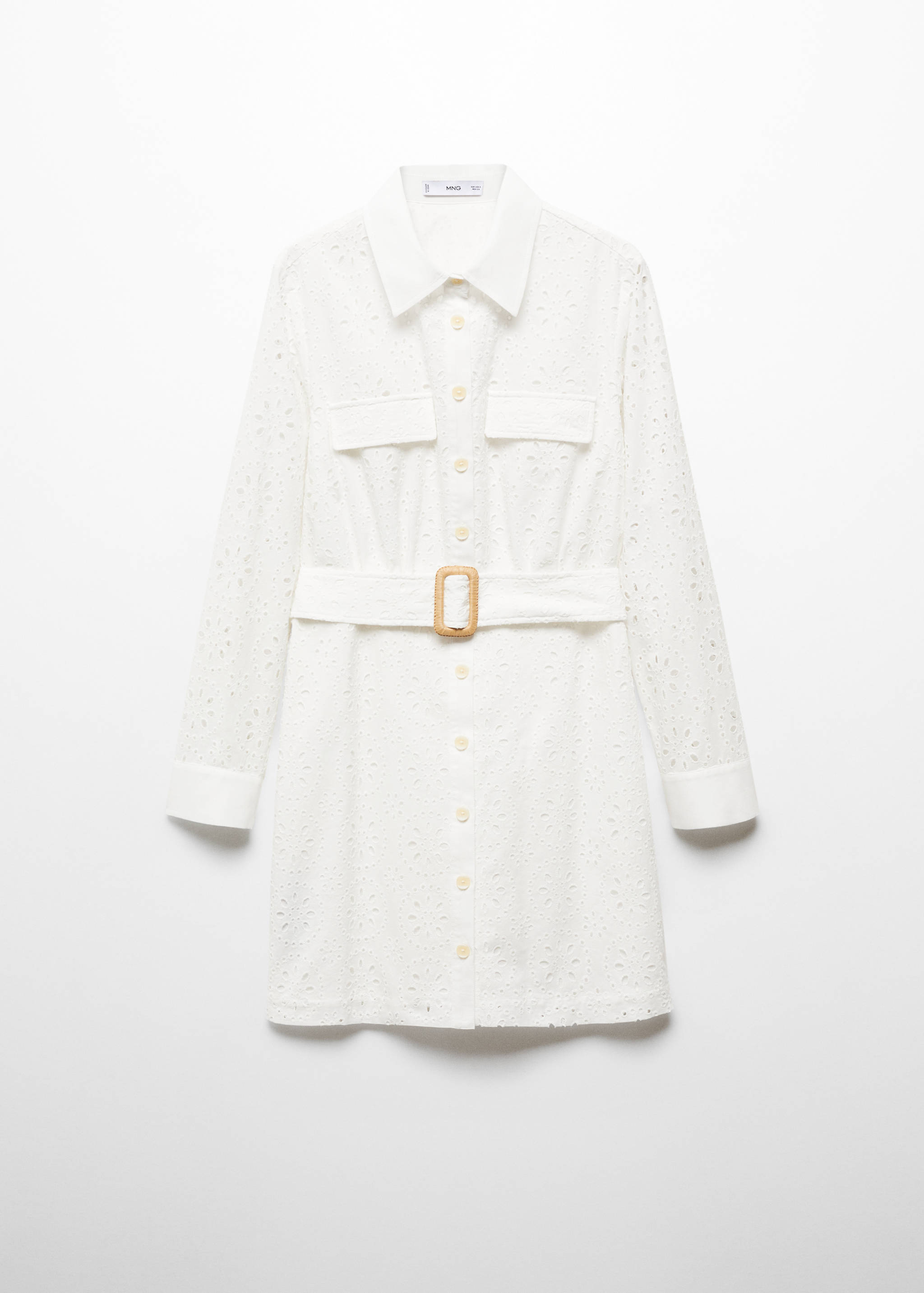 Vestido camisero bordado suizo - Artículo sin modelo