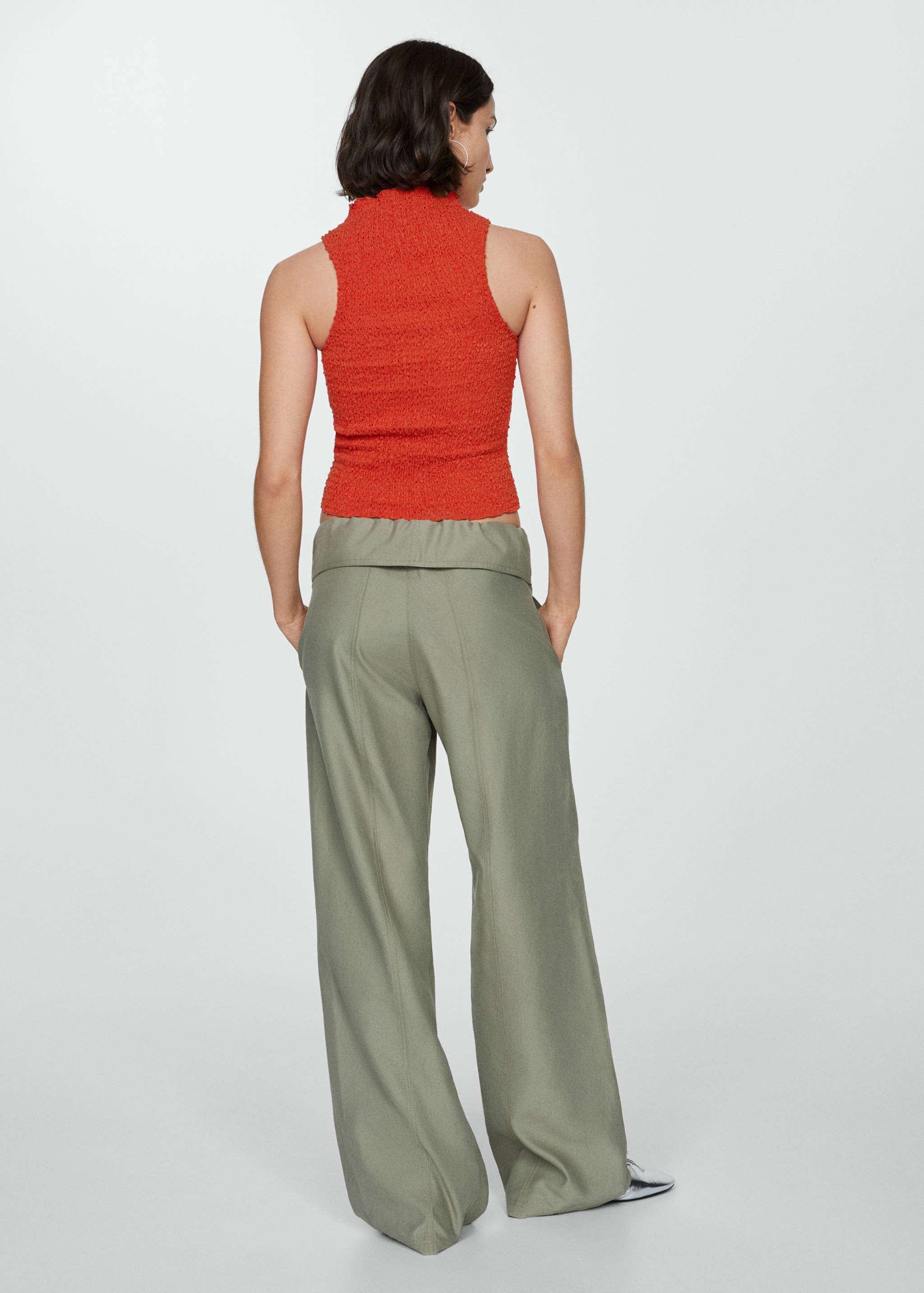 Ruched-texture top - Reverse of the article
