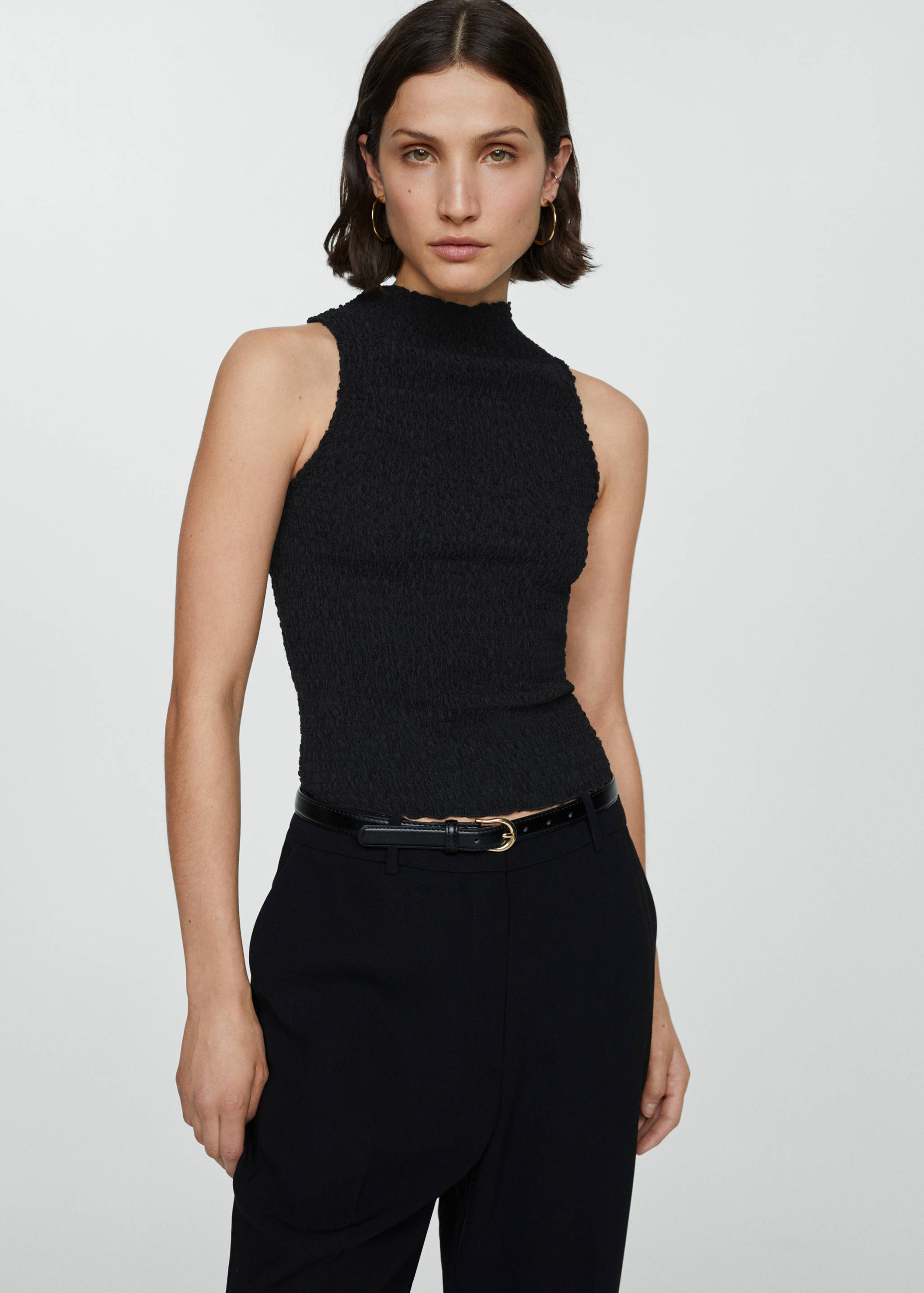 Ruched-texture top - Medium plane