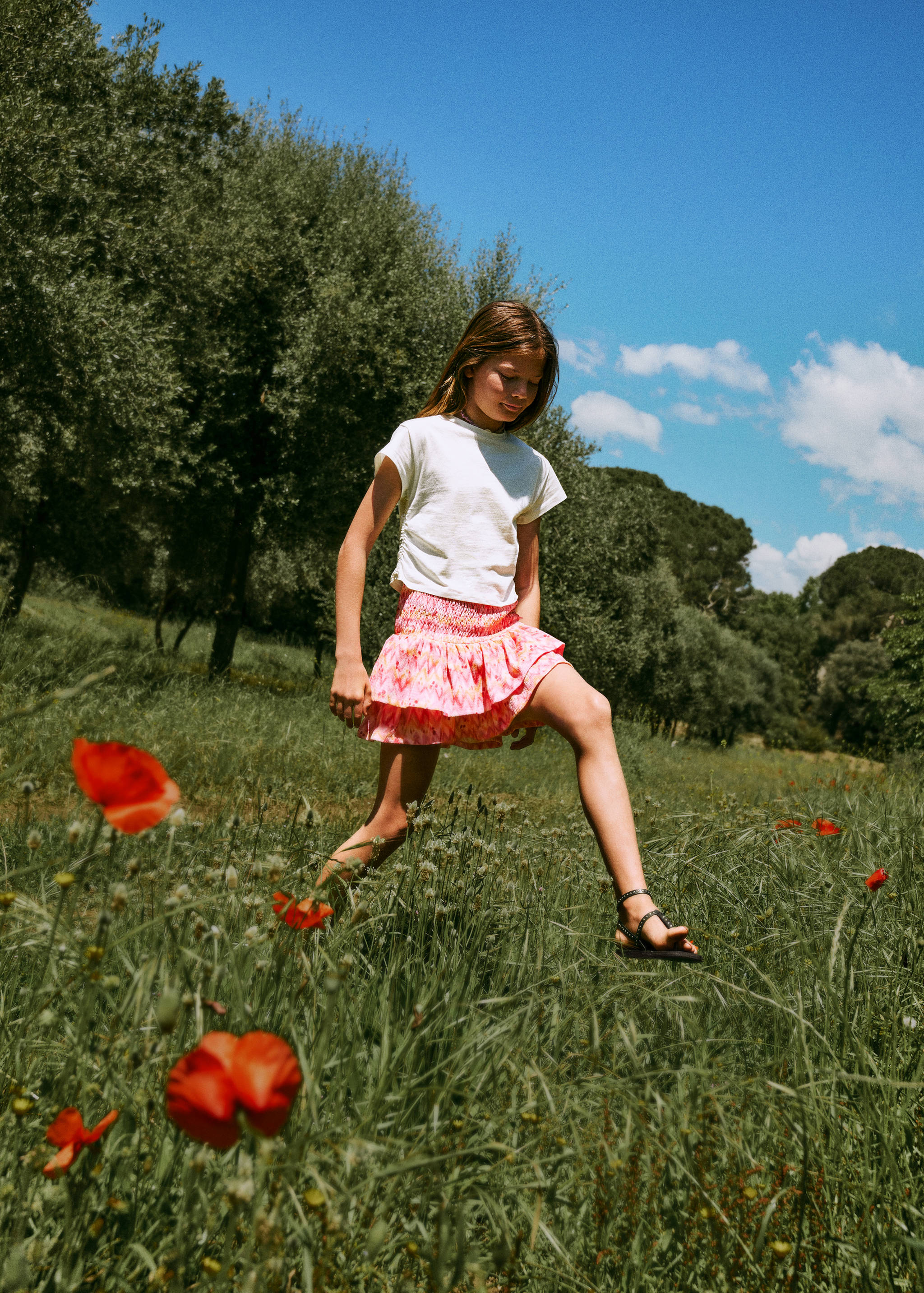 Baumwoll-T-Shirt mit Raffdetail - Detail des Artikels 7