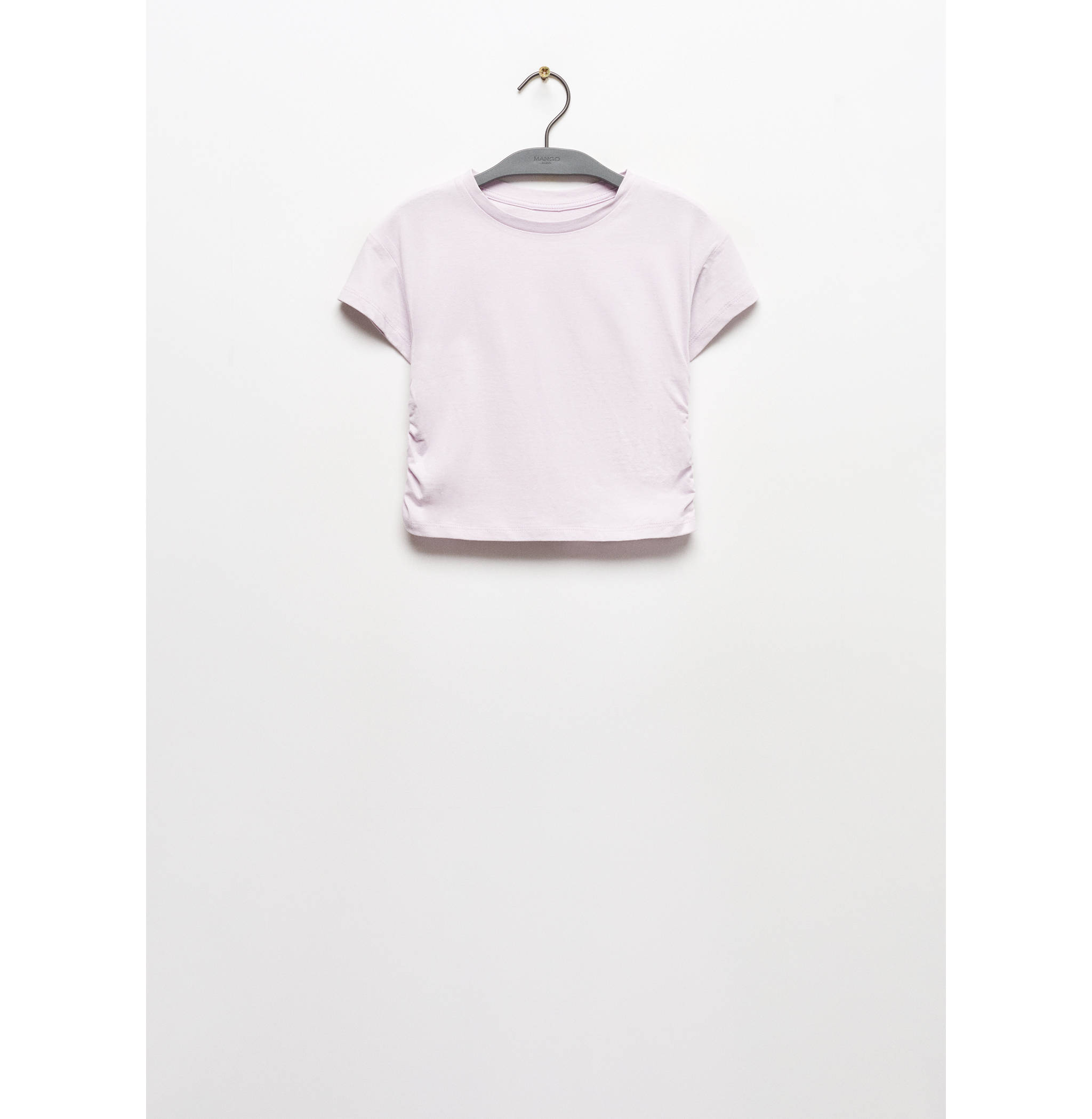 Baumwoll-T-Shirt mit Raffdetail - Artikel ohne Model