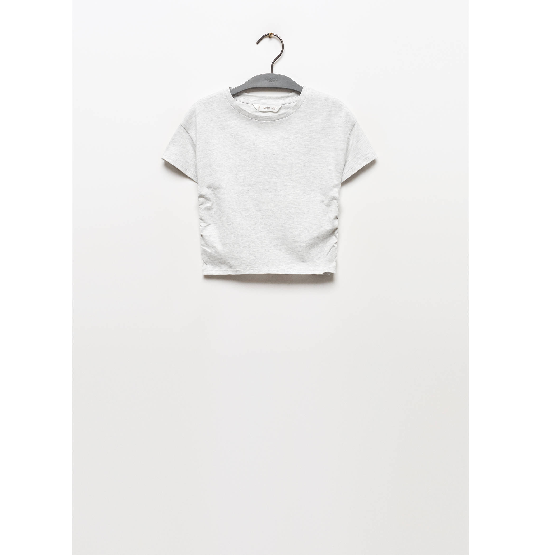 Baumwoll-T-Shirt mit Raffdetail - Artikel ohne Model