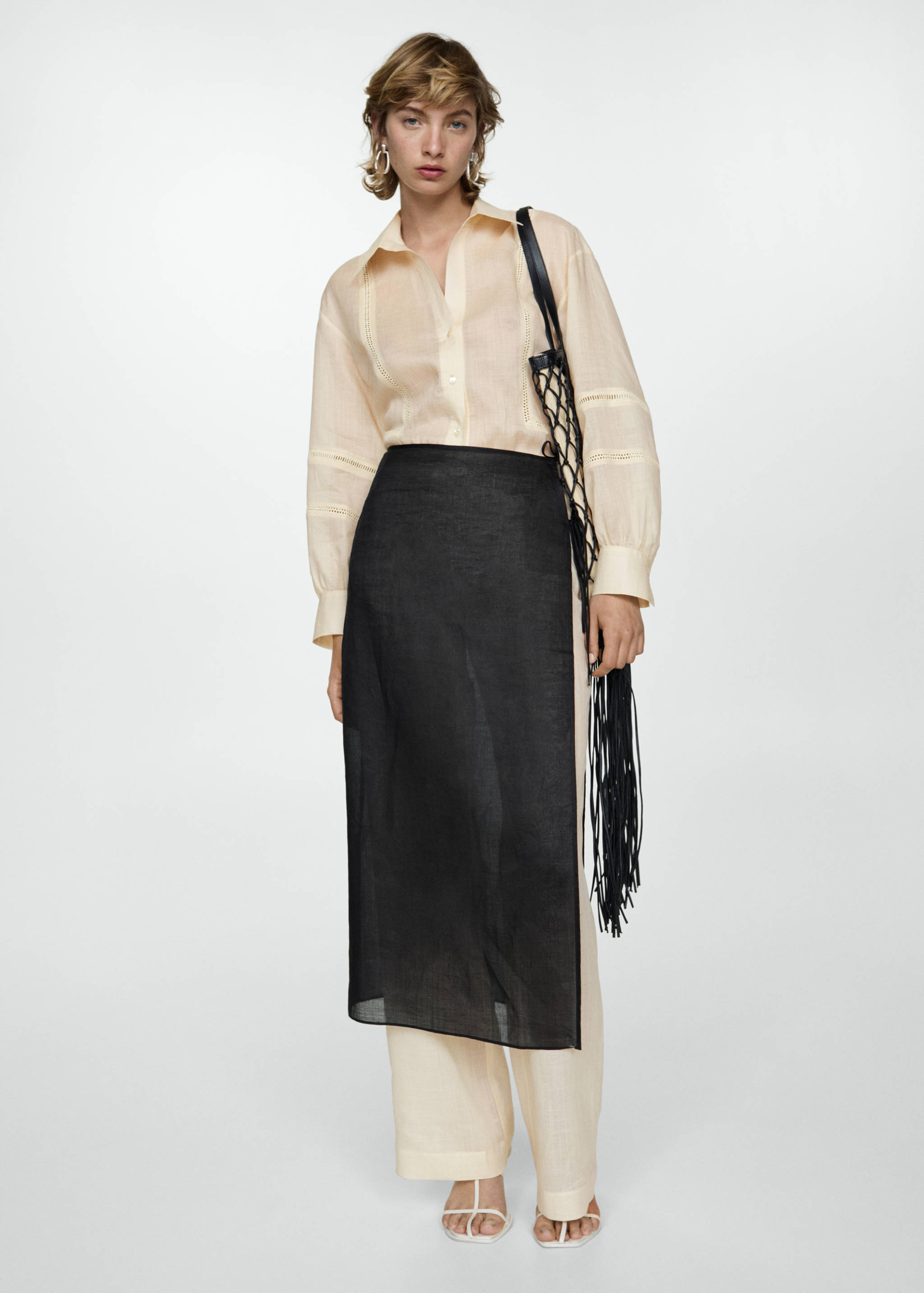 Chemise ramie détails brodés - Plan général