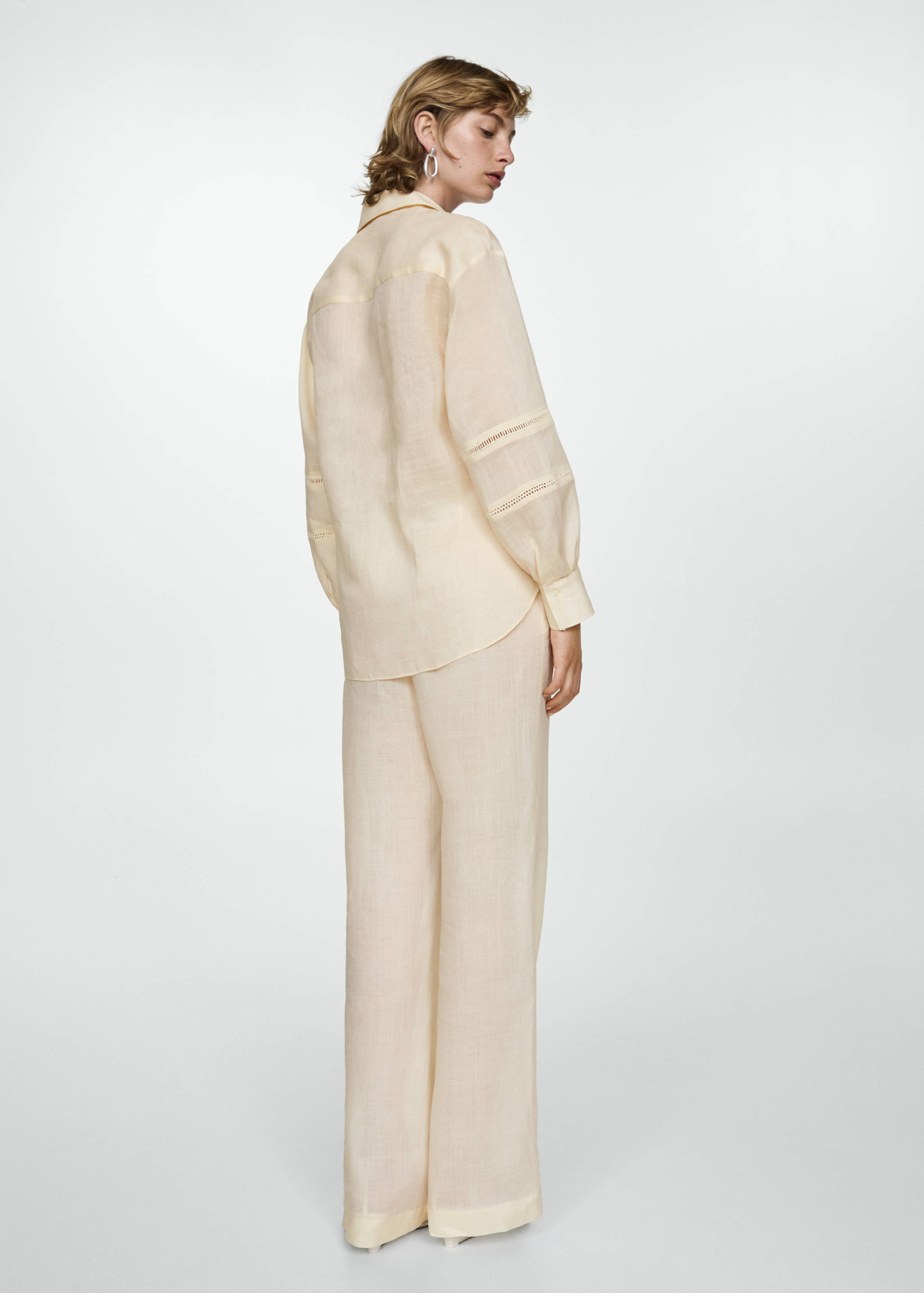 Chemise ramie détails brodés - Verso de l’article