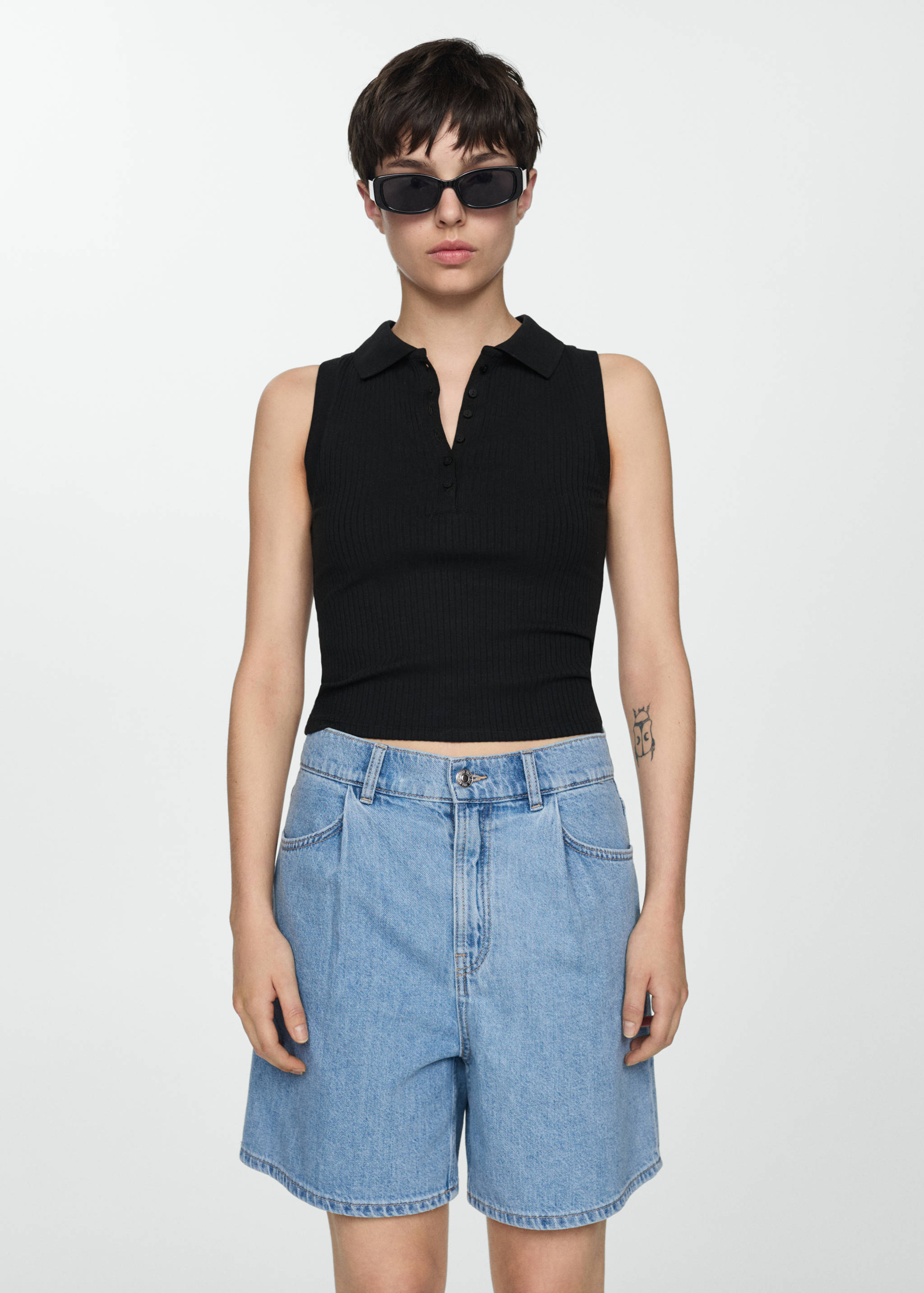 Shorts vaqueros pinzas - Detalle del artículo 2