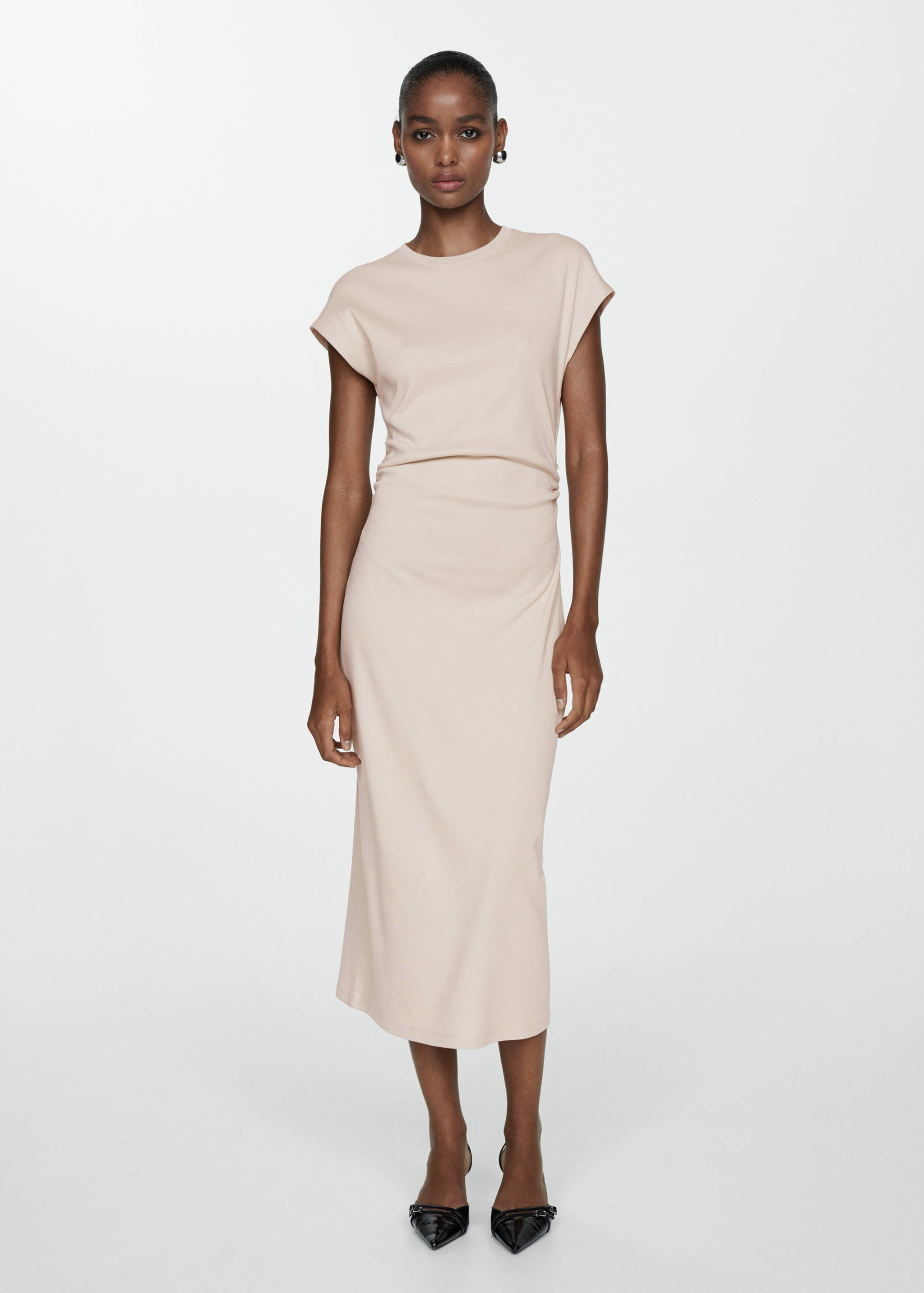 Платье с драпировкой 100% хлопок - Общий план