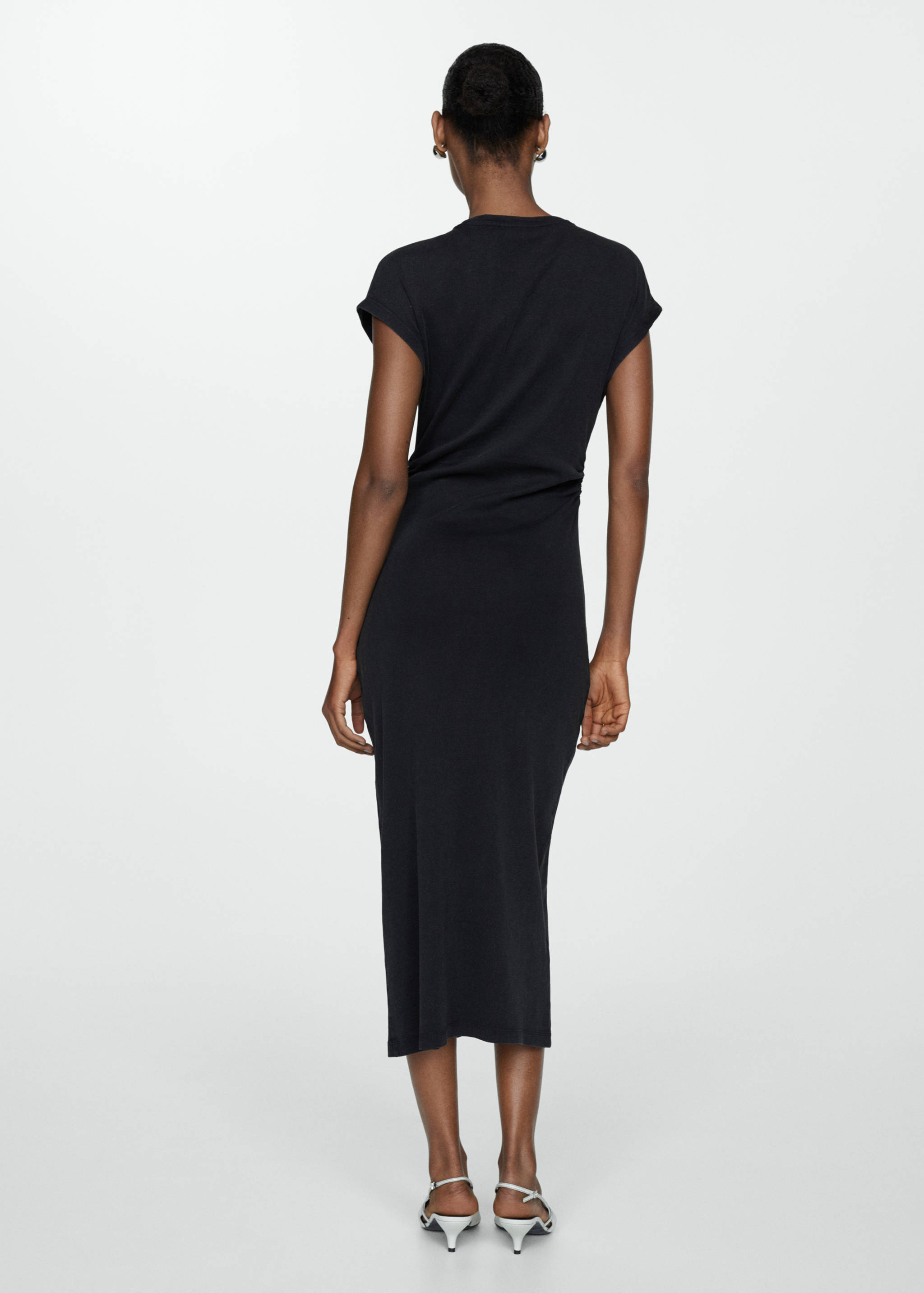 Платье с драпировкой 100% хлопок - Обратная сторона изделия