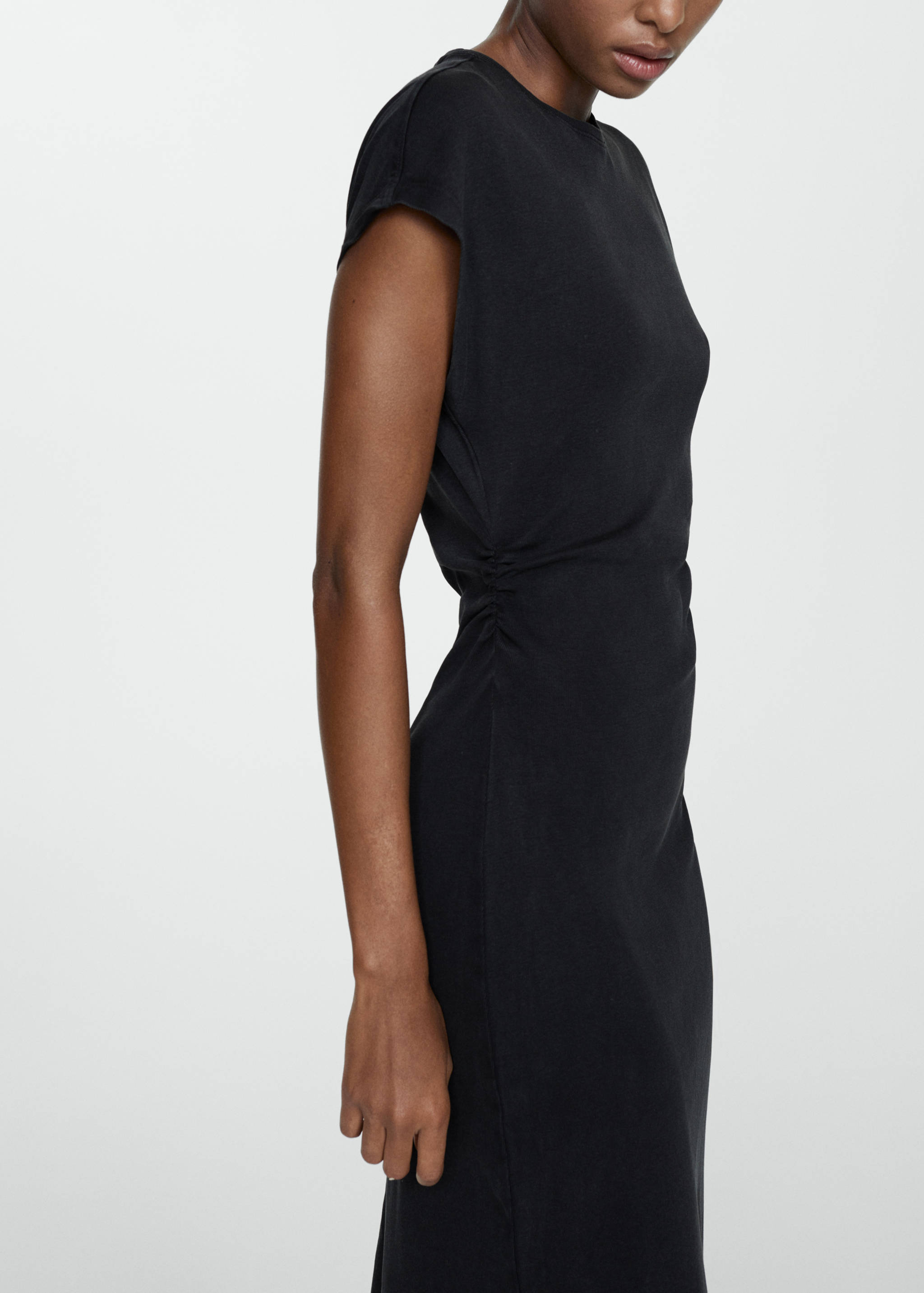 Платье с драпировкой 100% хлопок - Деталь изделия 6