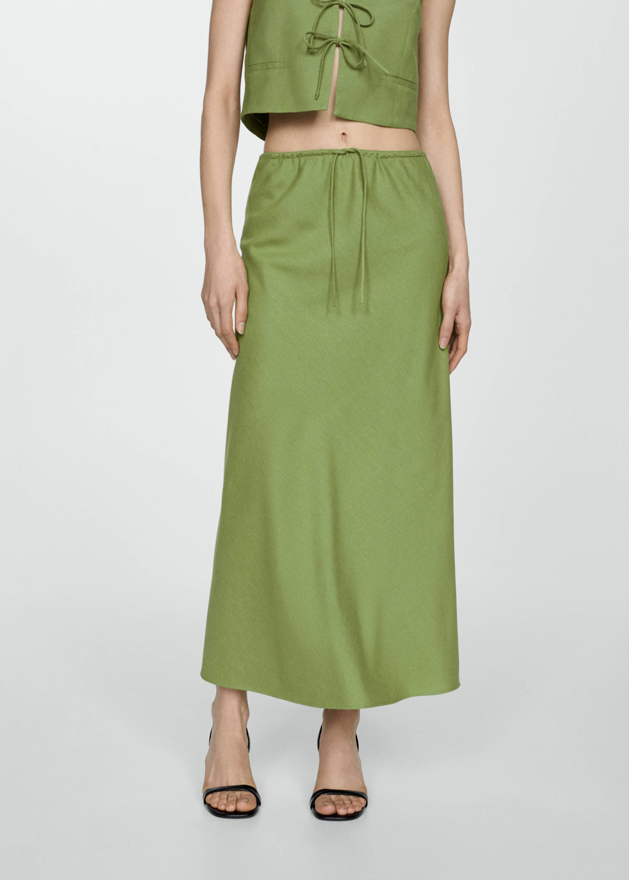 Long skirt with adjustable bow - Medium plane