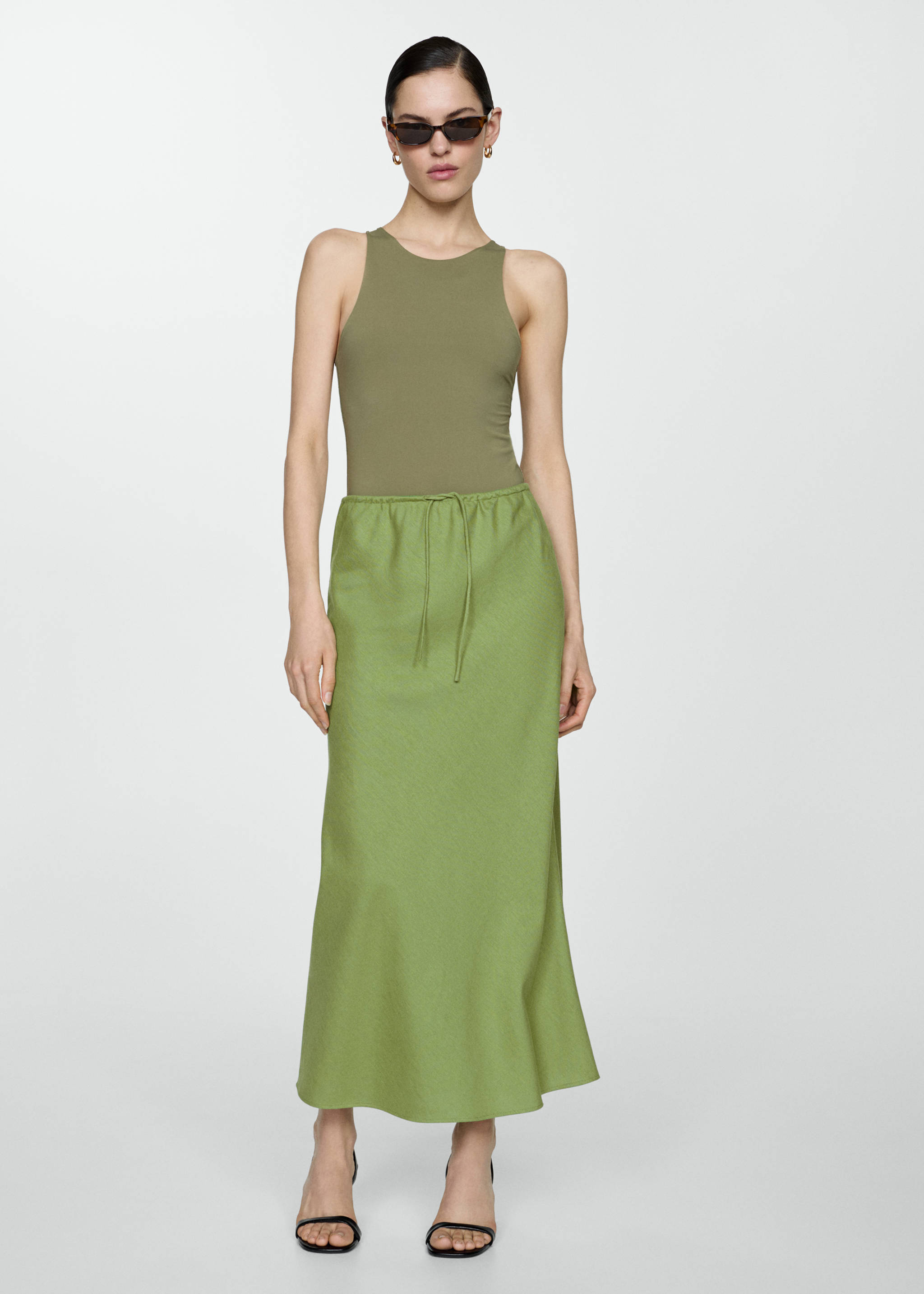 Long skirt with adjustable bow - Details of the article 2