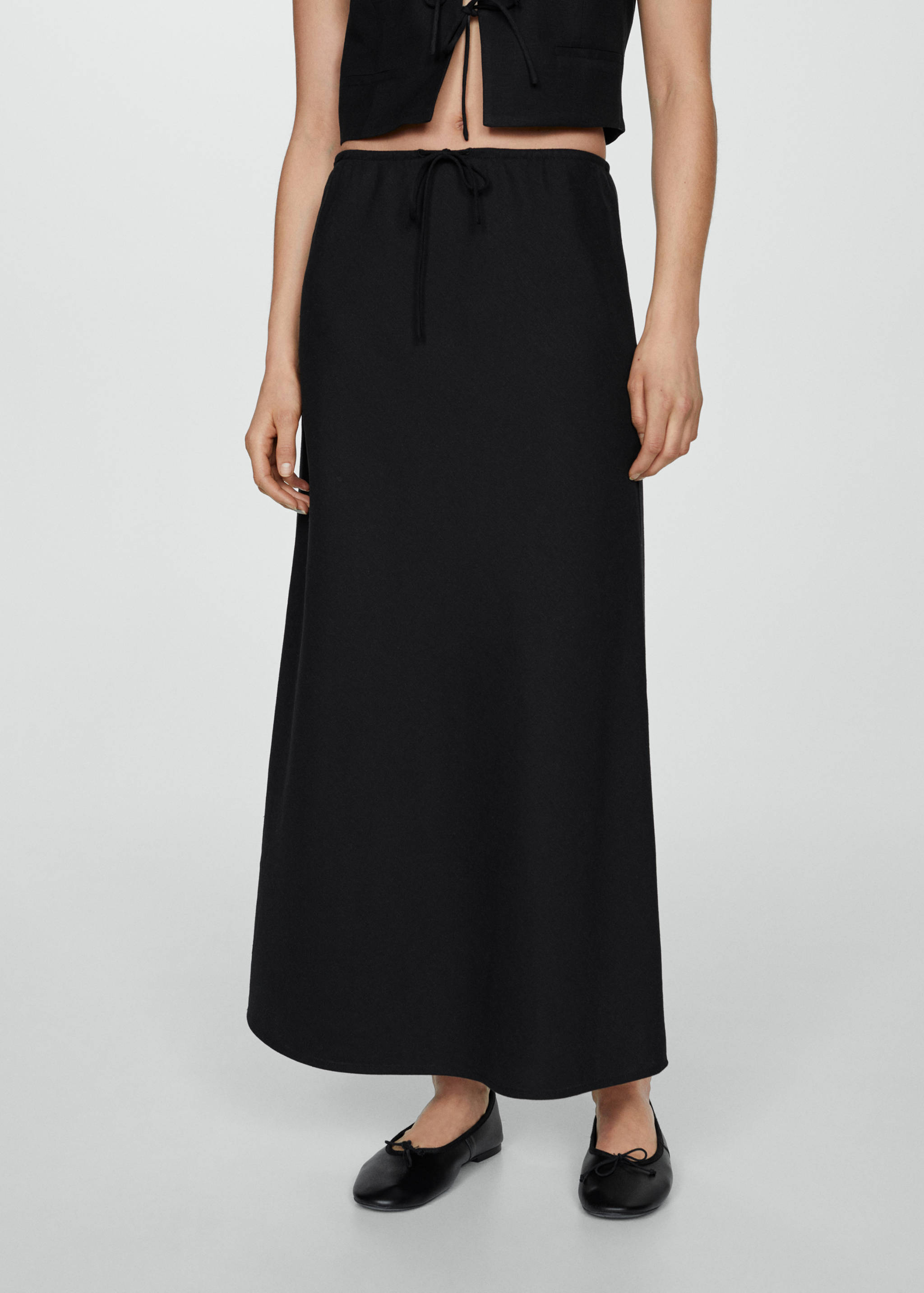 Long skirt with adjustable bow - Medium plane