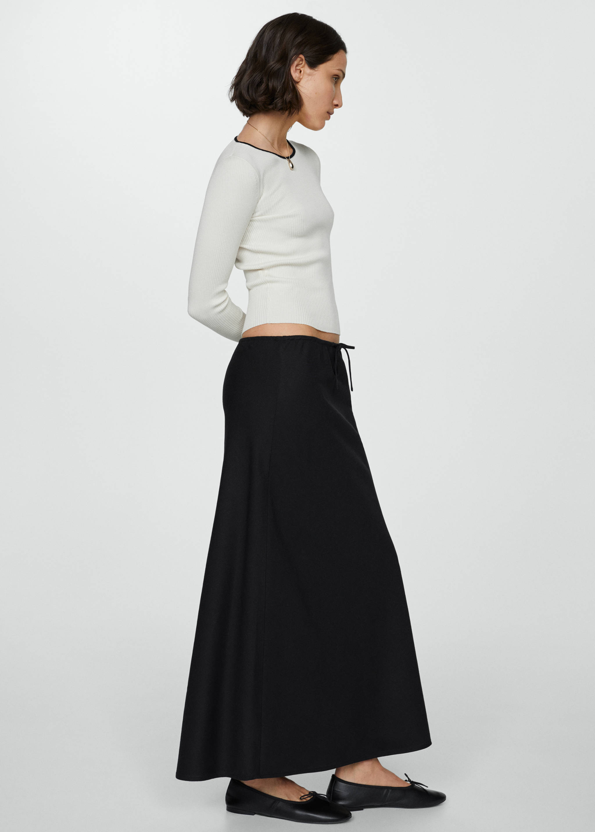Long skirt with adjustable bow - Details of the article 2