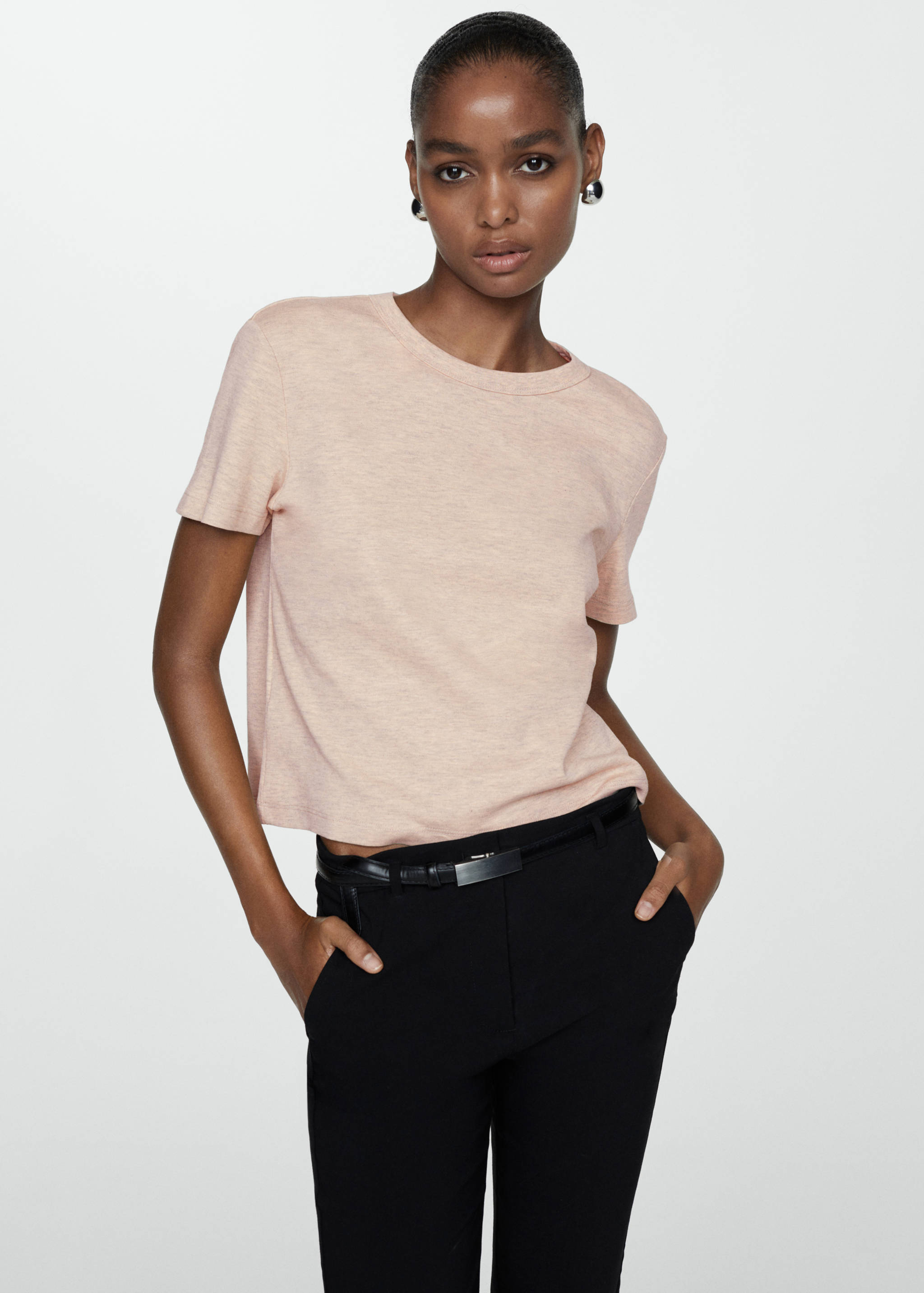 Short-sleeved cotton t-shirt - Medium plane