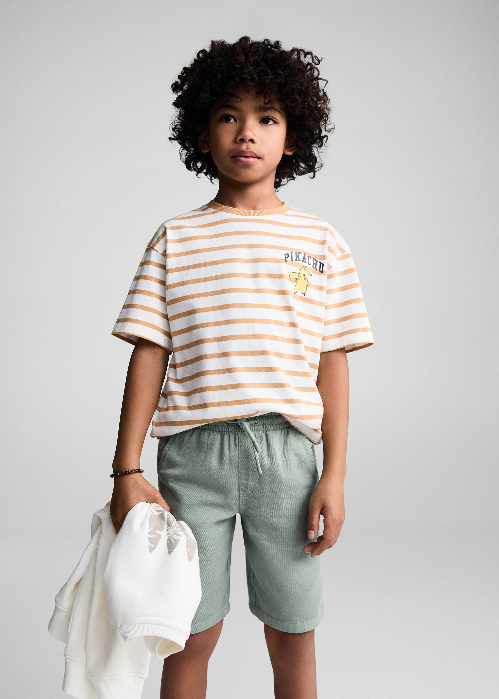 松紧腰身百慕大短裤 - null