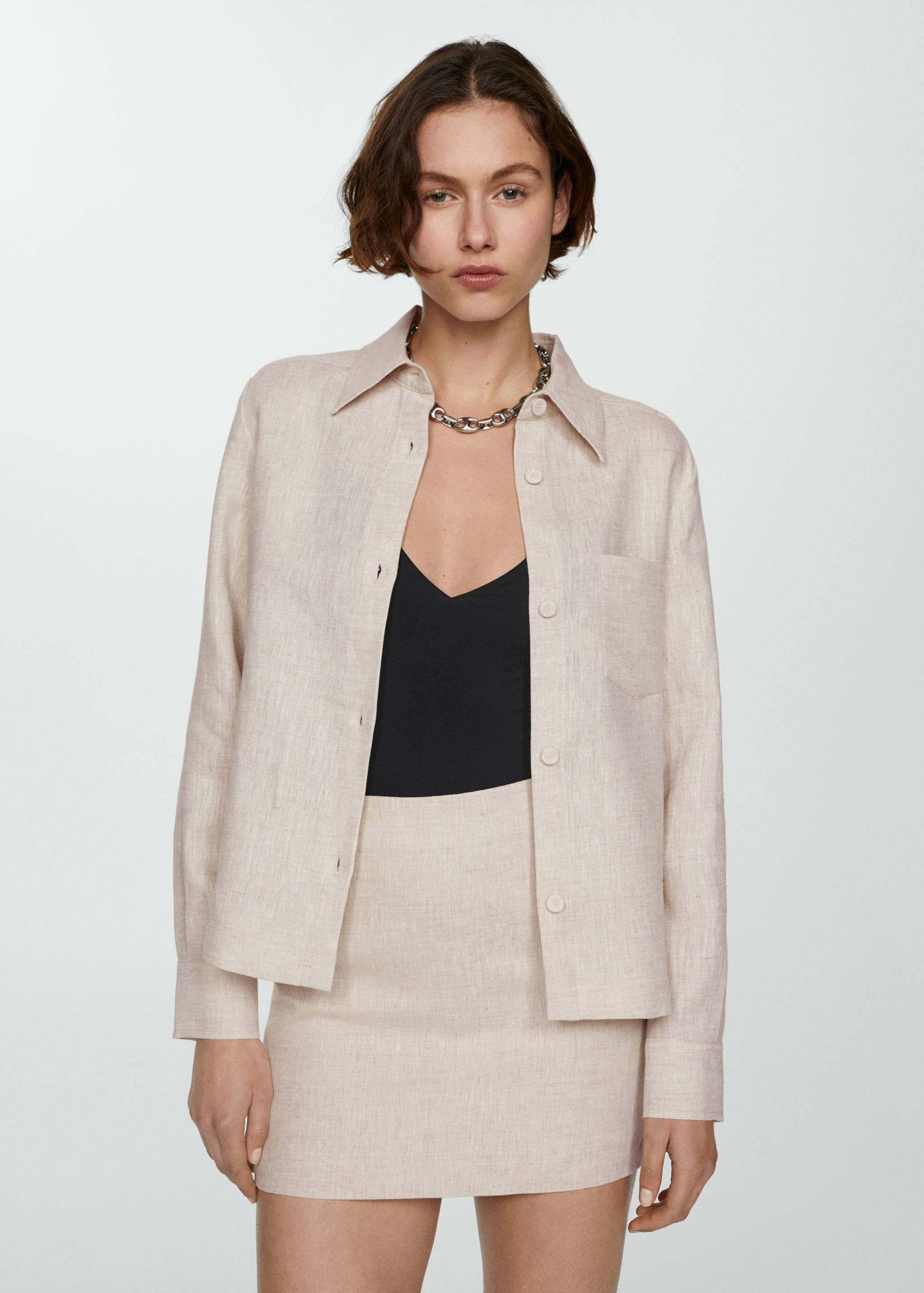 100% linen skirt - Details of the article 1