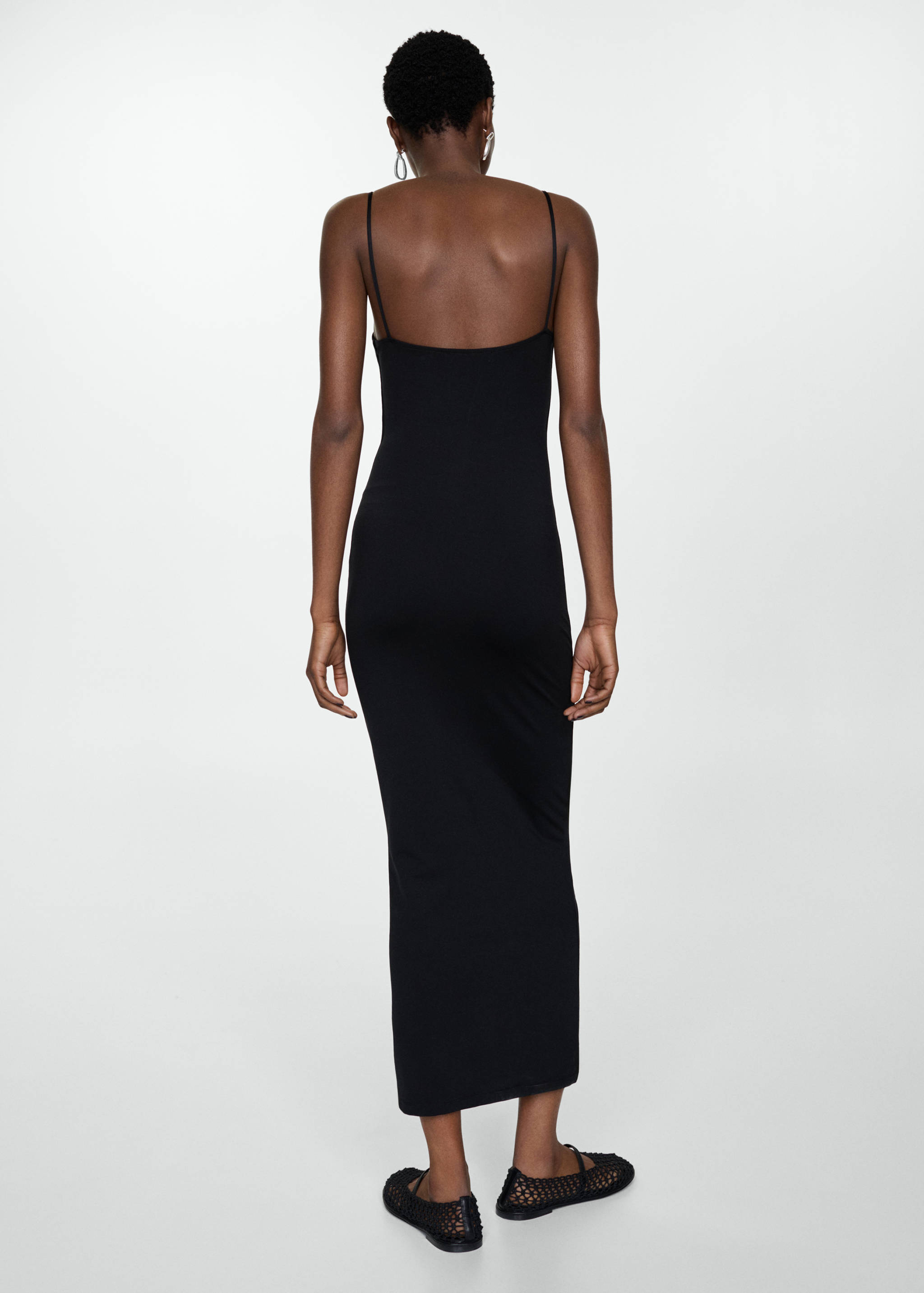 Long fitted dress - Reverse of the article