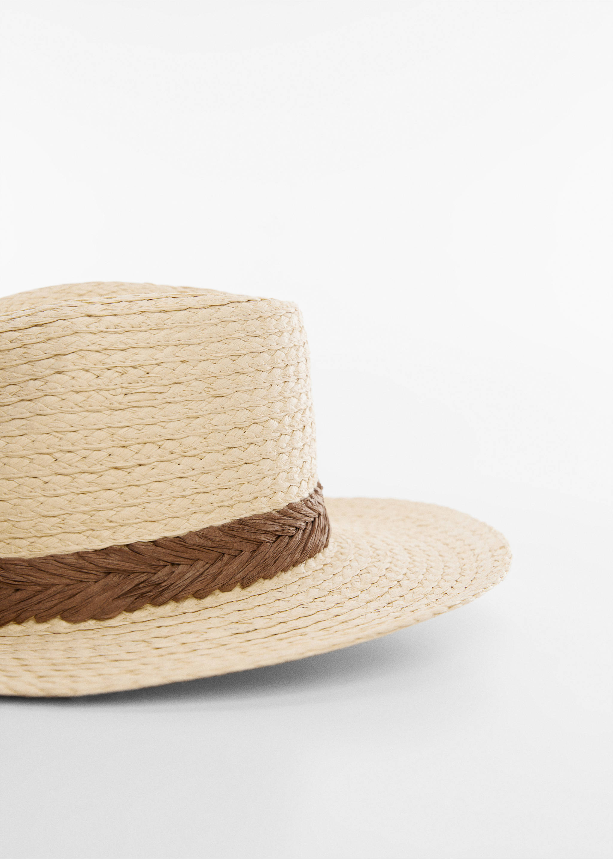 Chapeau tressé ruban - Détail de l'article 1, Écru. Ref: 67057686-00.