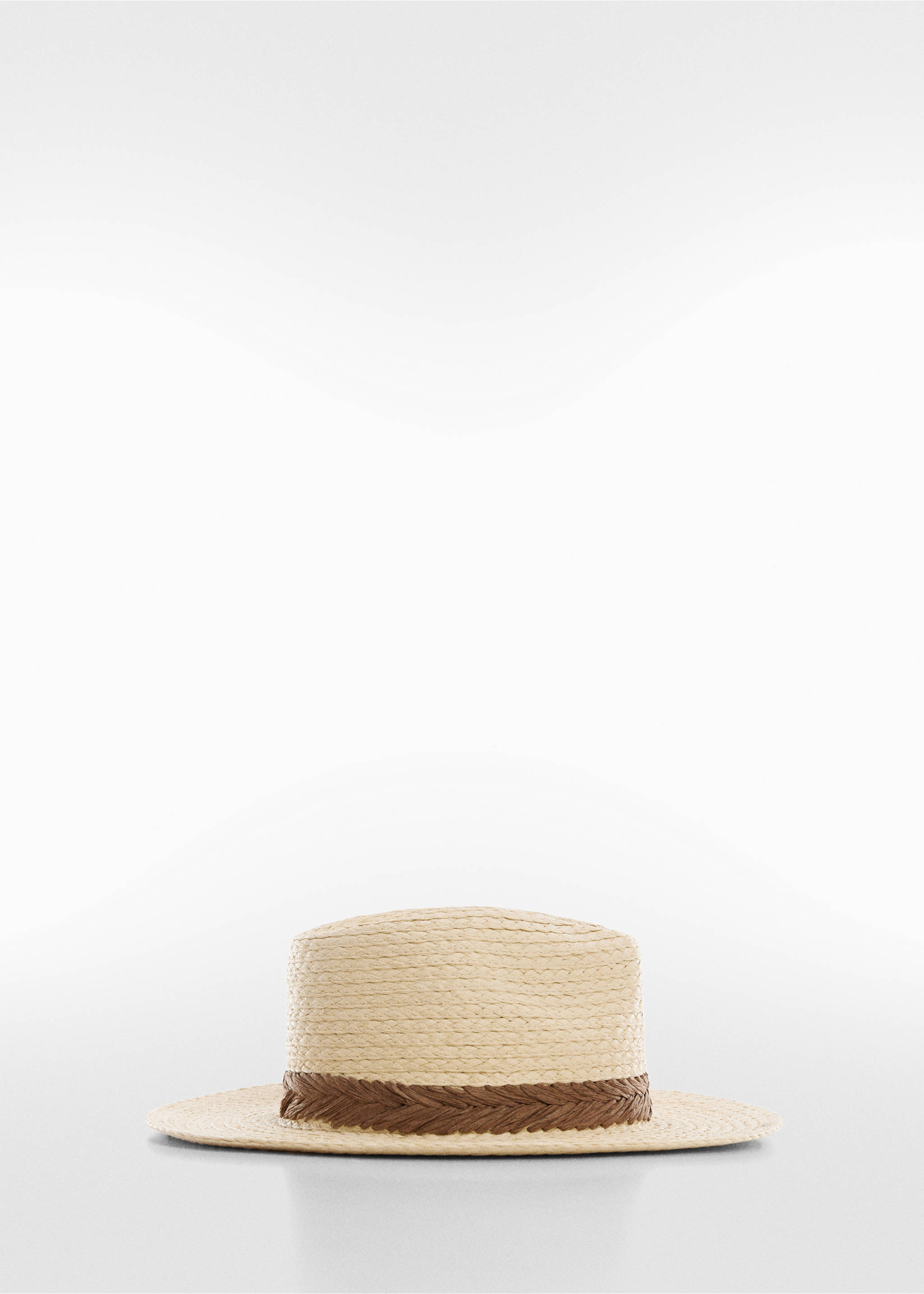 Chapeau tressé ruban - Article sans modèle, Écru. Ref: 67057686-00.