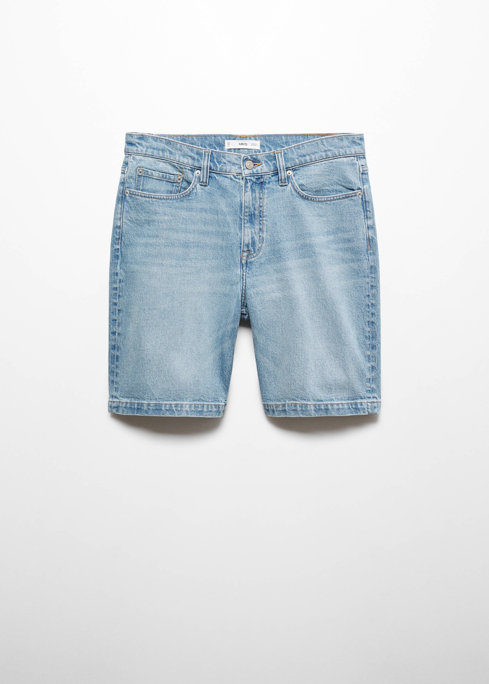 Regular-fit denim bermuda shorts - Article without model