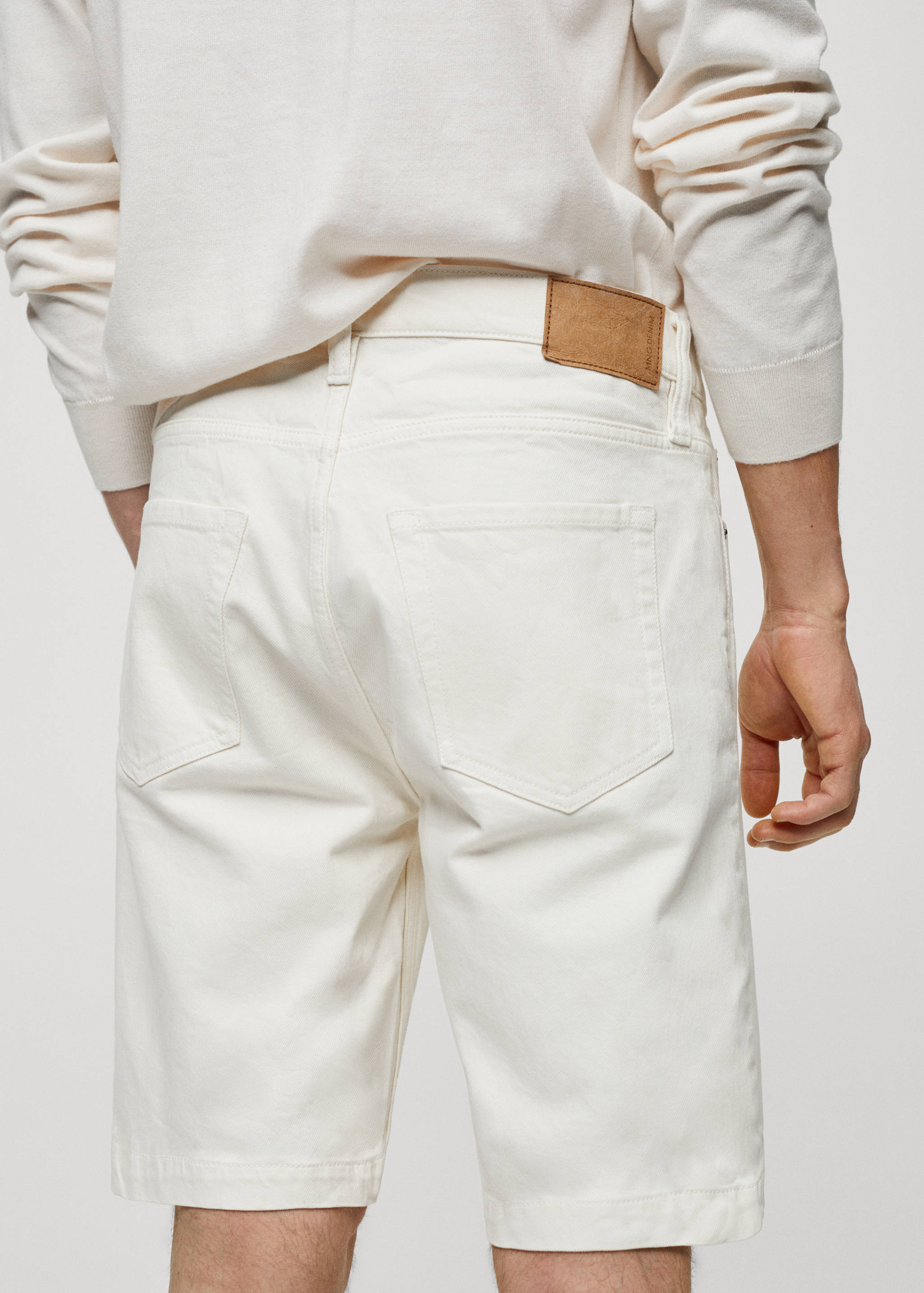 Regular-fit denim bermuda shorts - Details of the article 4