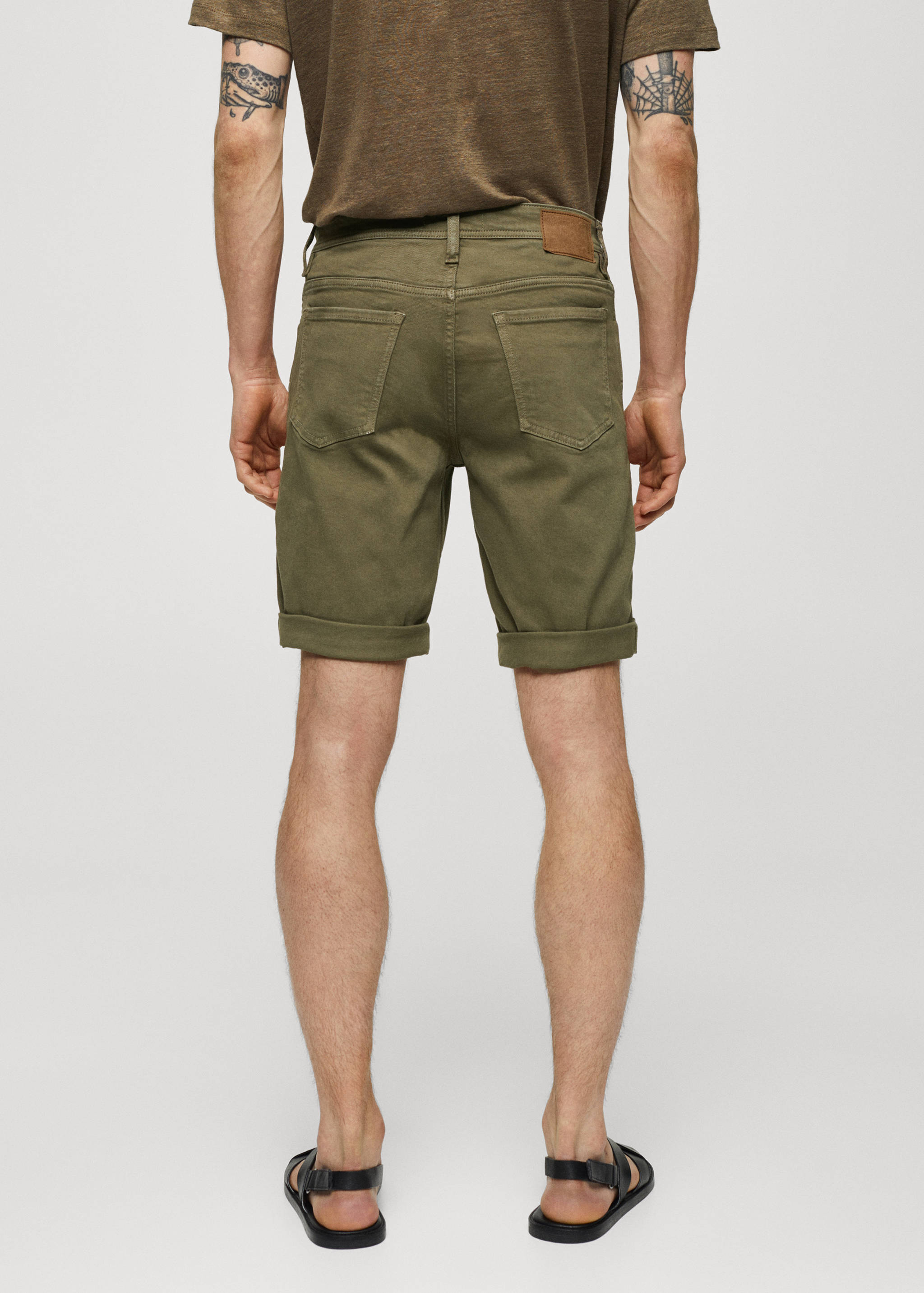 Bermuda en jean slim fit - Verso de l’article